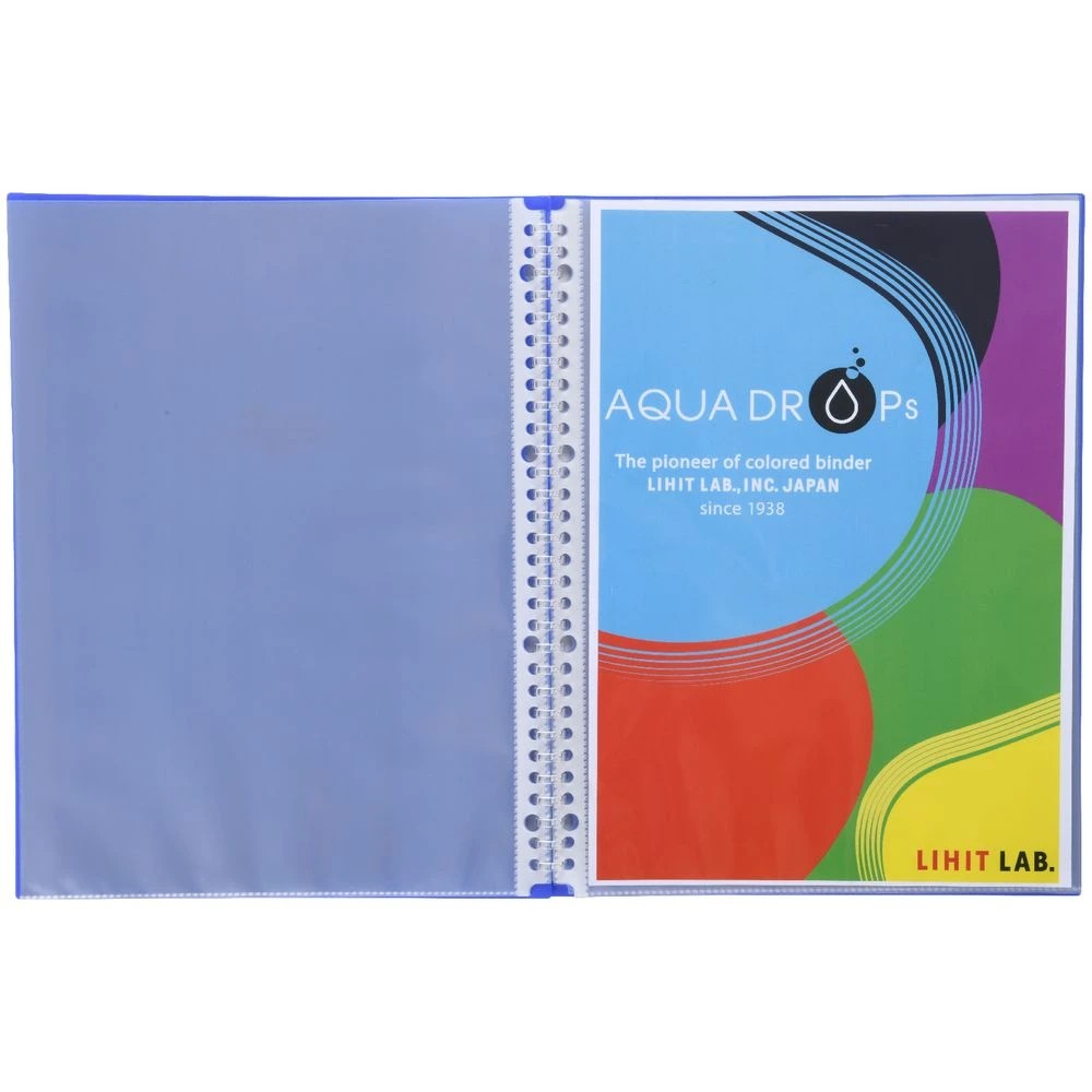 4 Aqua Drops Refillable Display Book A4 10 Pockets Vivid Blue, 4 of 4
