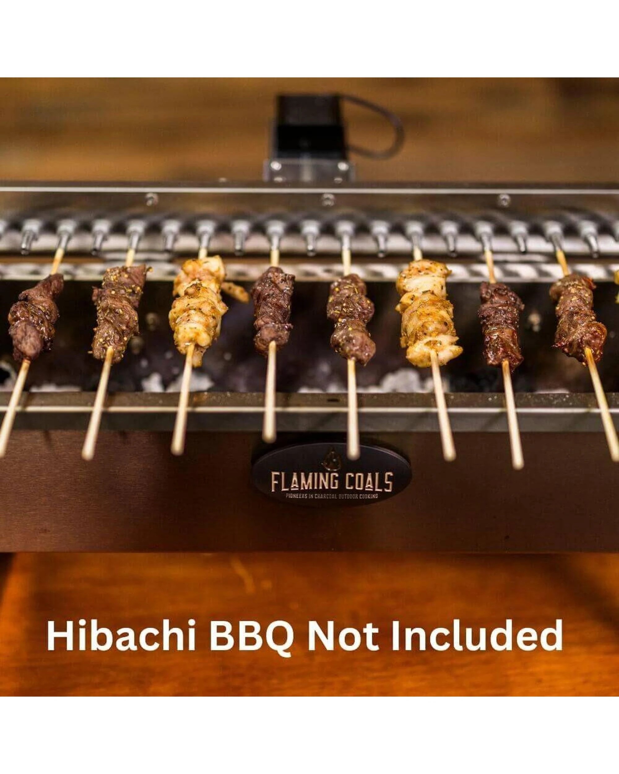 5 Flaming Coals Wooden Bamboo Skewers - 100 pack, 5 of 10