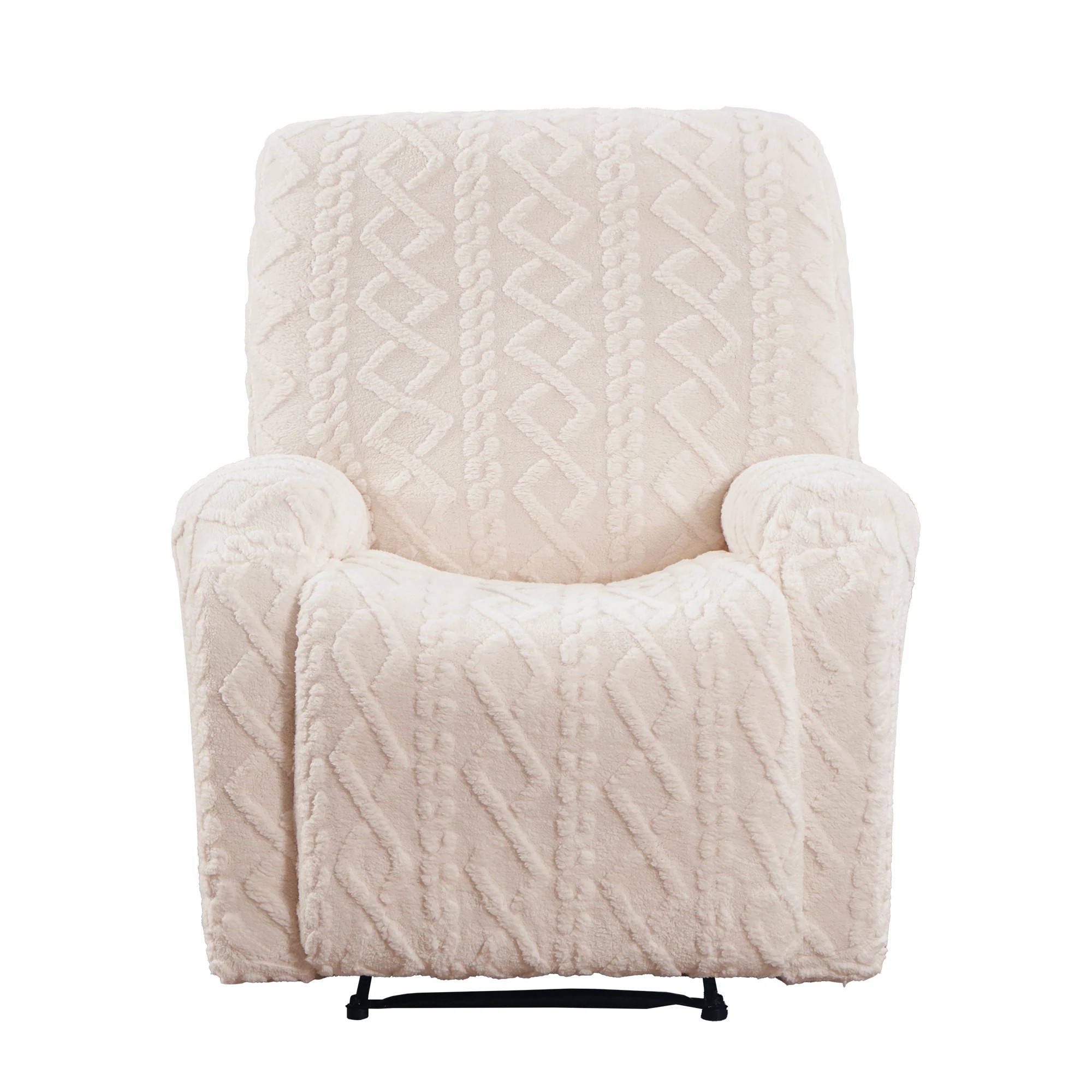 3 Artiss Recliner Chair Covers with Storage Side Pockets - Beige, 3 of 4