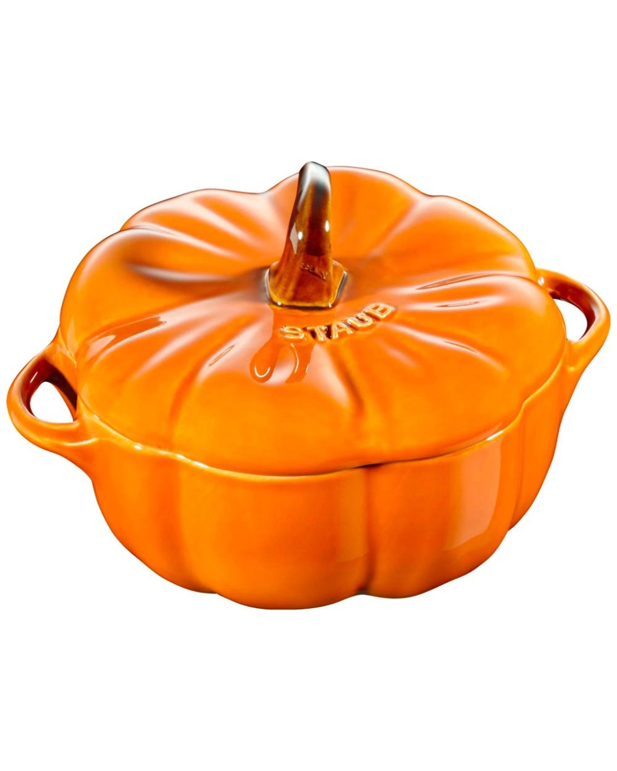 1 Staub Enamelled Pumpkin Cocotte 0.5L - Orange, 1 of 3
