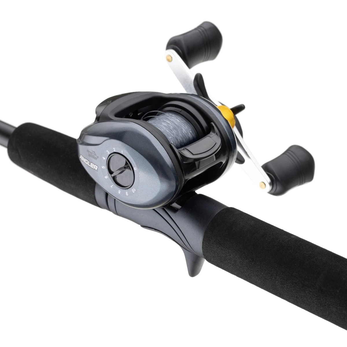 2 Jarvis Walker Angler Series 2 Baitcaster Combo - 5.8ft., Black and Grey, 2 of 9