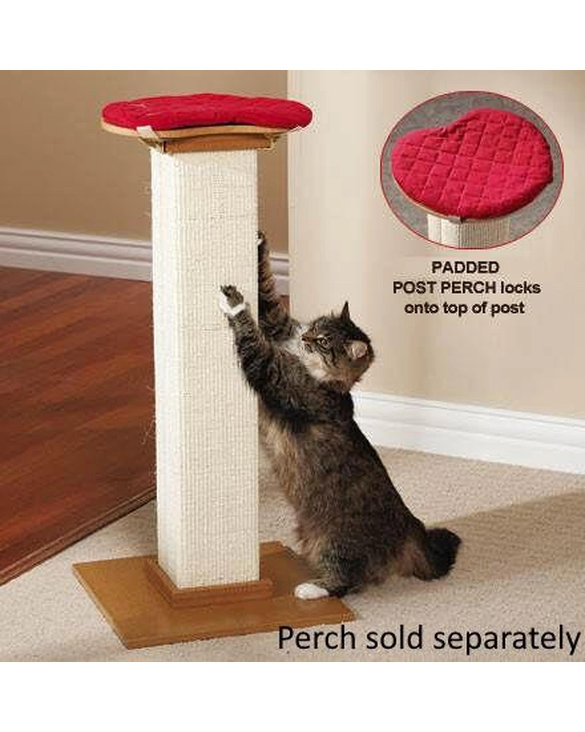 4 SmartCat Ultimate Cat Scratching Post Brown 32 Inch, 4 of 8