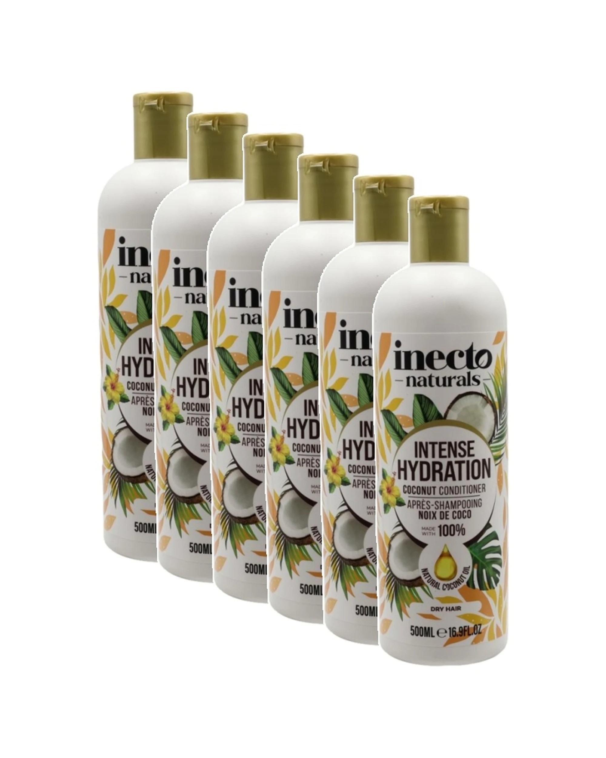 1 Inecto 6PK Naturals Intense Hydration Coconut Oil Conditioner For Dry Hair 500ml - White, 1 of 3