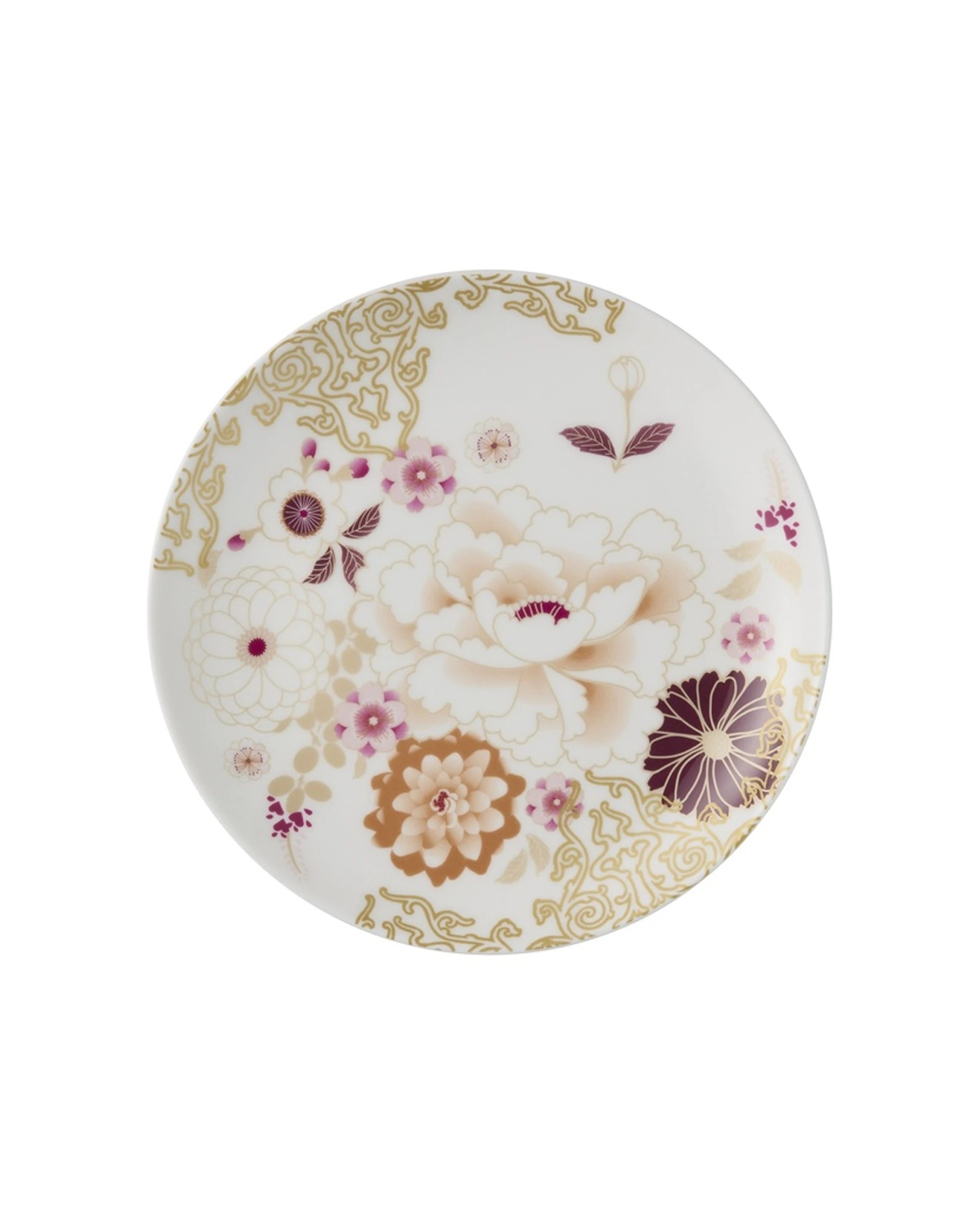 1 Maxwell And Williams Kimono Cake Plate Fine Bone China Gift Boxed 20cm - White, 1 of 3
