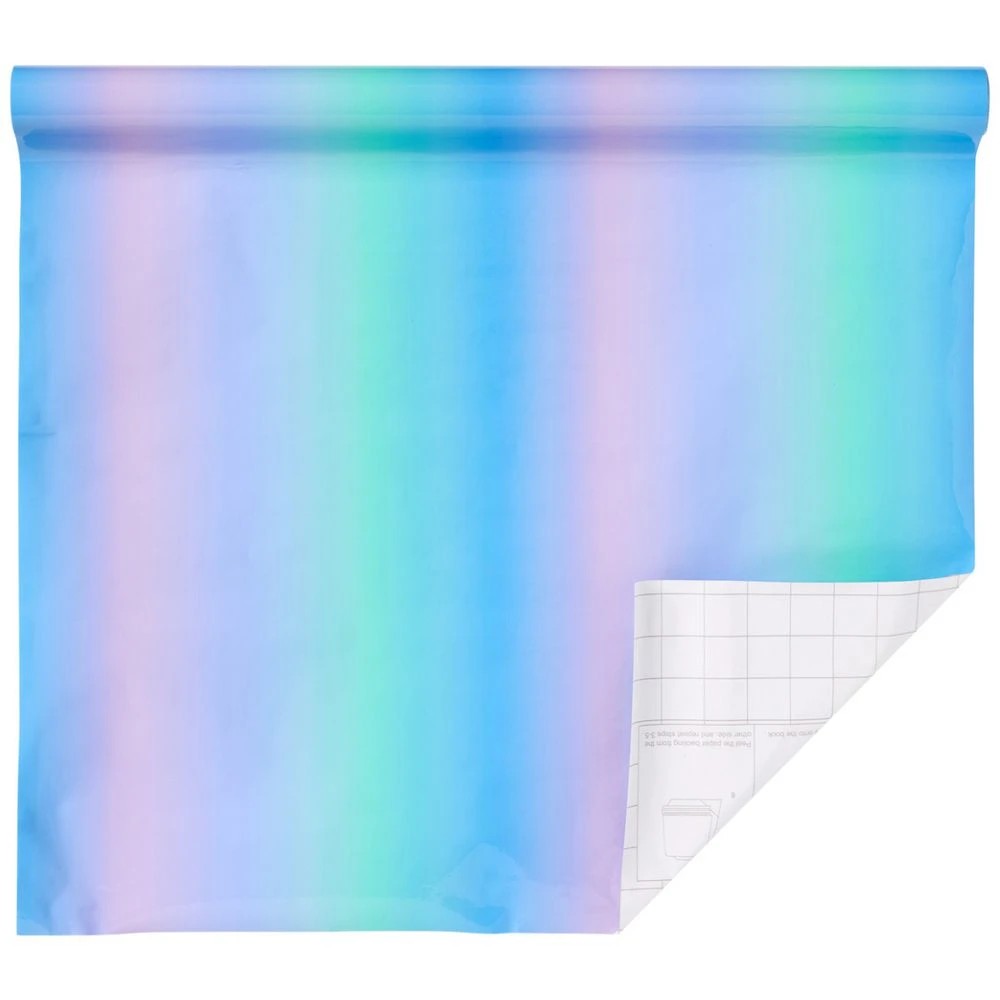 1 Studymate Book Cover Roll 1m x 450mm Blue Green Ombre, 1 of 3