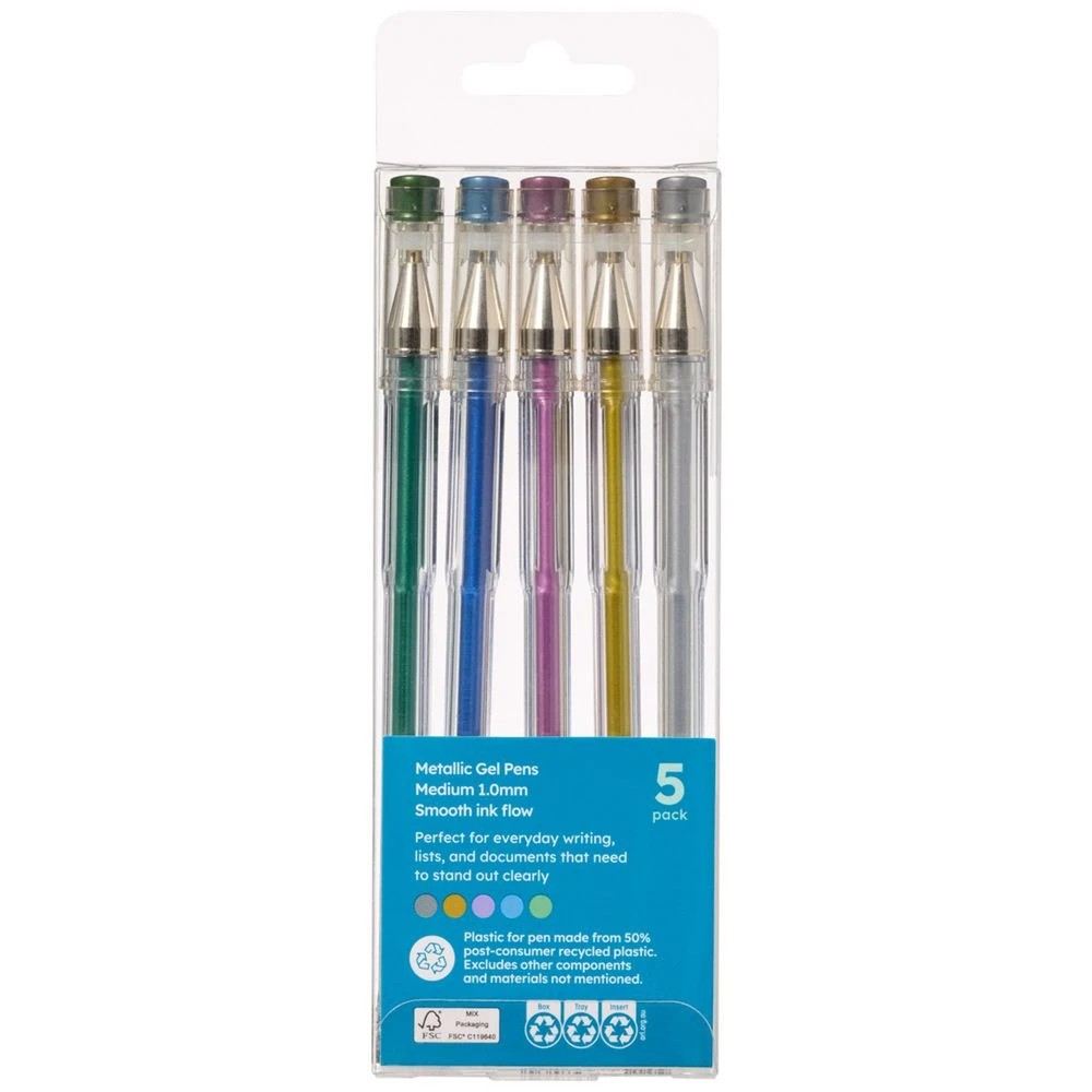 4 Studymate Gen Pen Metallic 5 Pack, 4 of 4