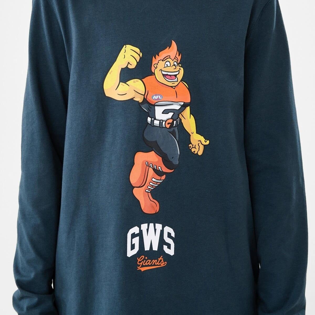 4 Official AFL Kids Pyjama Set Gws Giants, 4 of 9