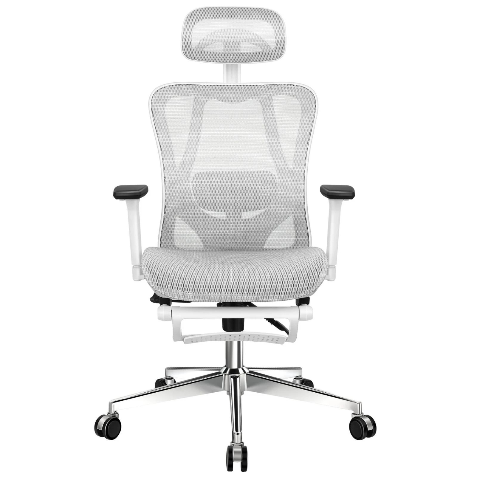 7 Alfordson Ergonomic Office Chair Executive Mesh Seat Gaming Work Computer - White Grey, 7 of 10