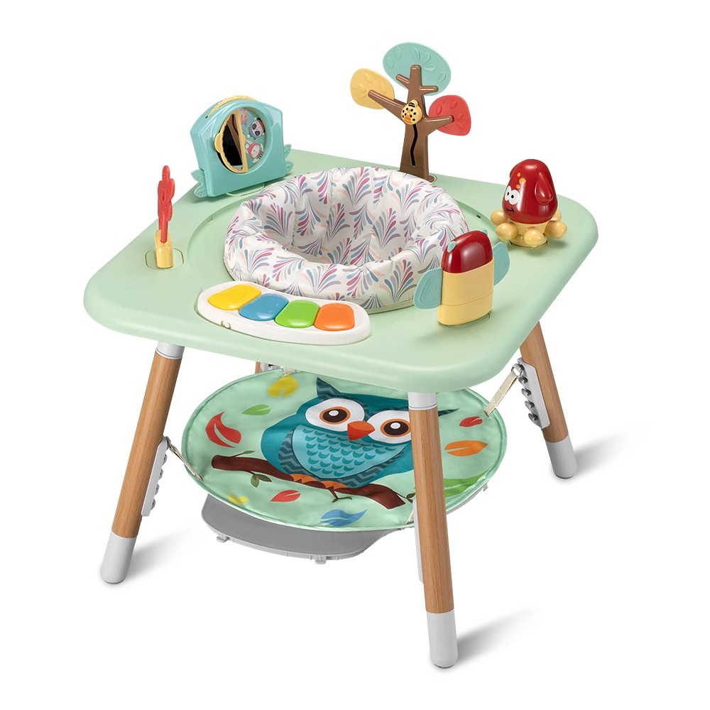 1 PlayPals Baby Activity Center 360° Swivel Seat 5 Heights Jumper - Green, 1 of 3