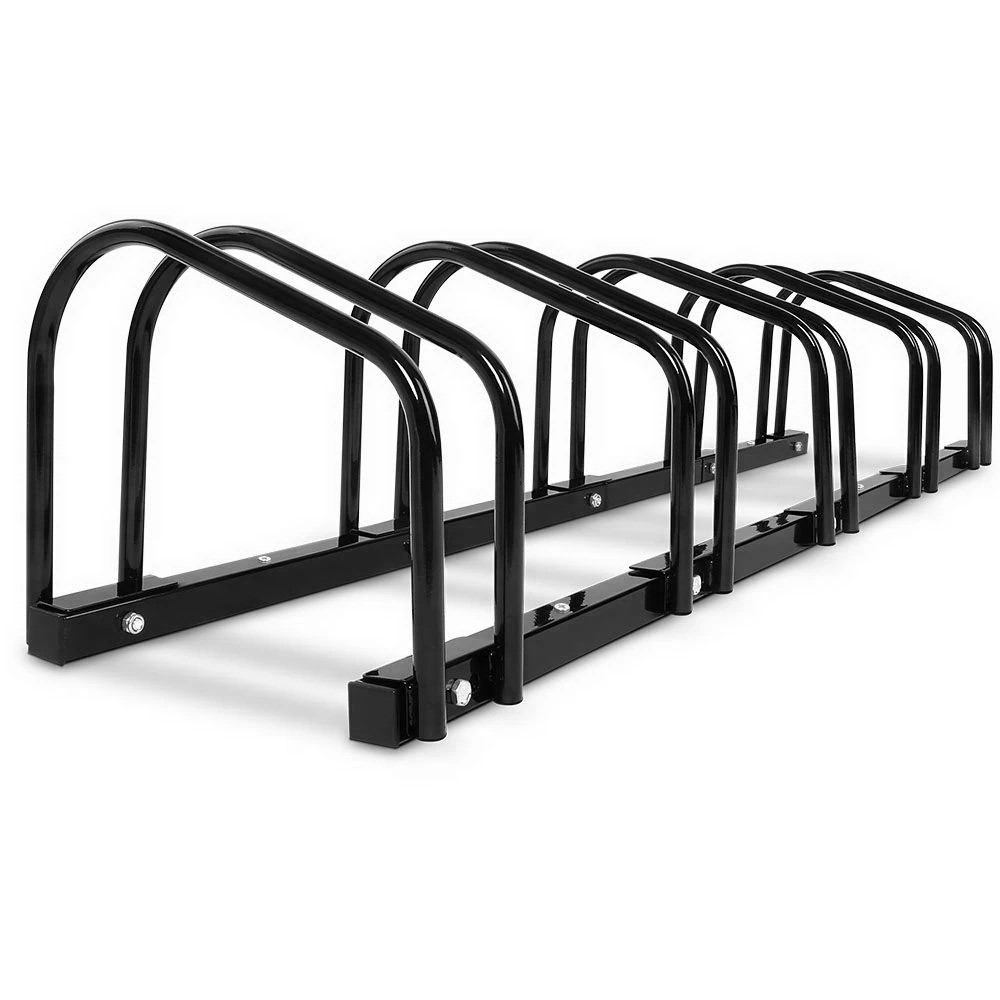 1 Weisshorn 5 Bike Stand Rack Bicycle Storage Floor Parking Holder Cycling - Black, 1 of 9