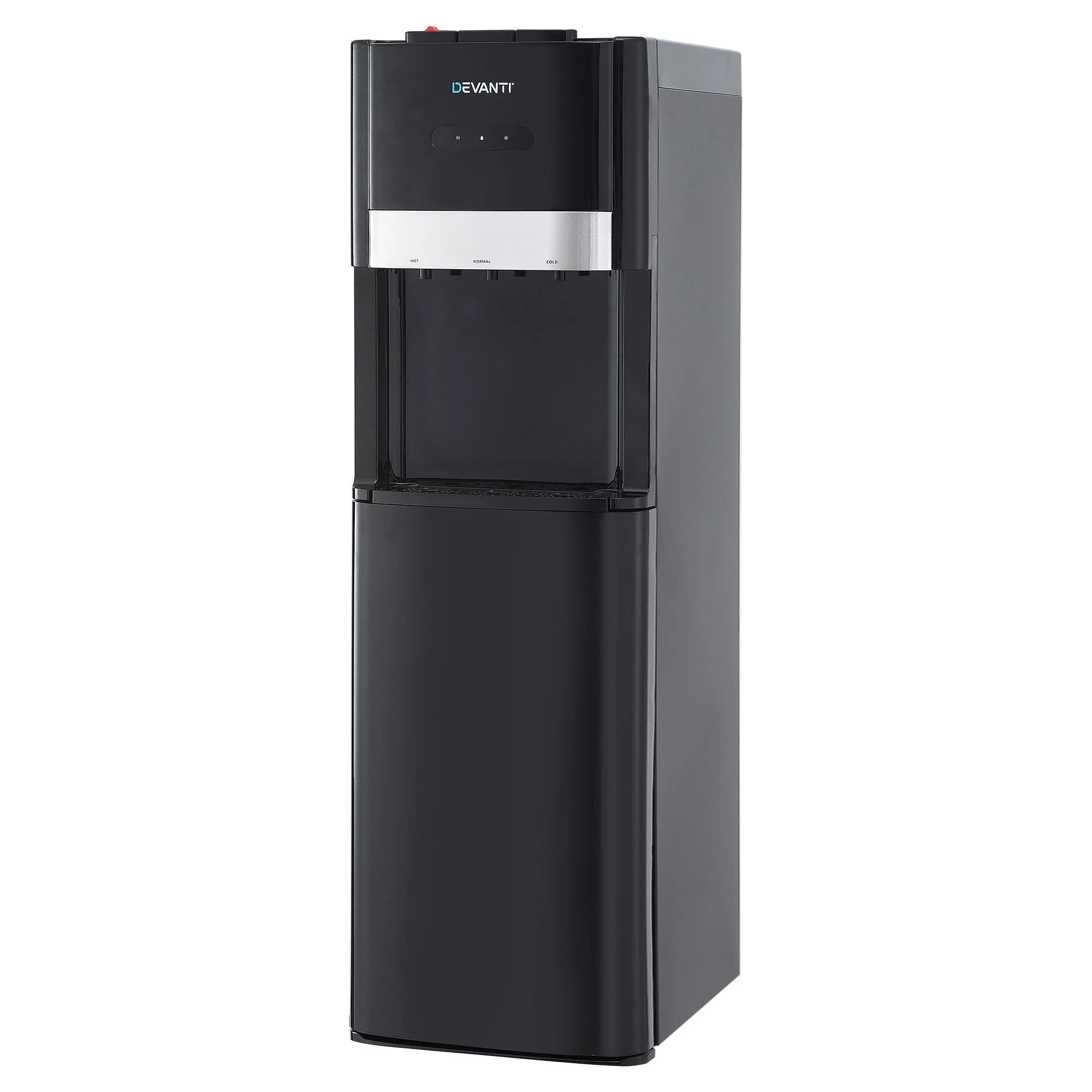 1 Devanti 3 Taps Water Cooler Dispenser Bottom Loading Dispenser Chiller Filter - Black, 1 of 1