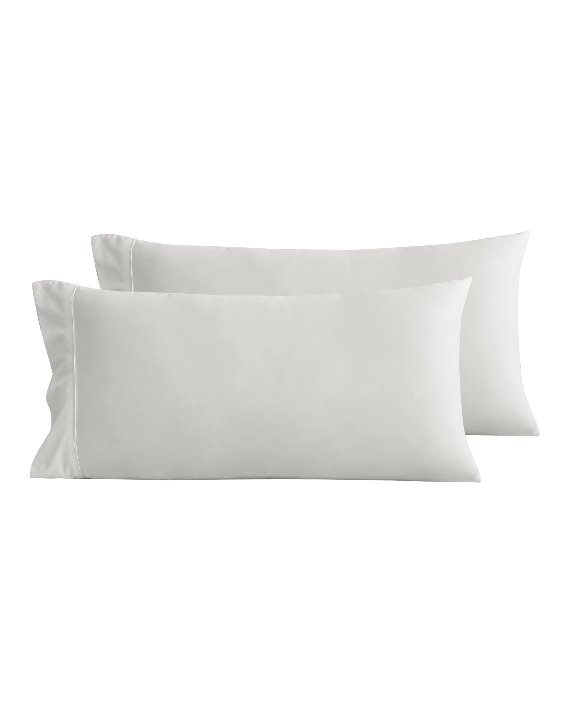 2 Serene 400TC Bamboo Cotton Sateen King Pillowcase Twin Pack - White, 2 of 3