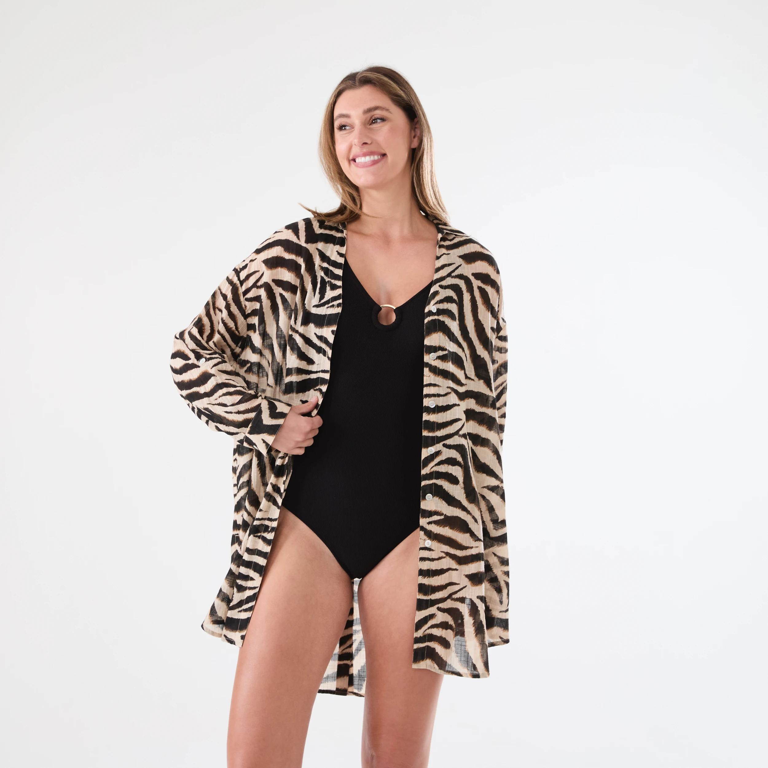 1 Cover Up Shirt Zebra, 1 of 8