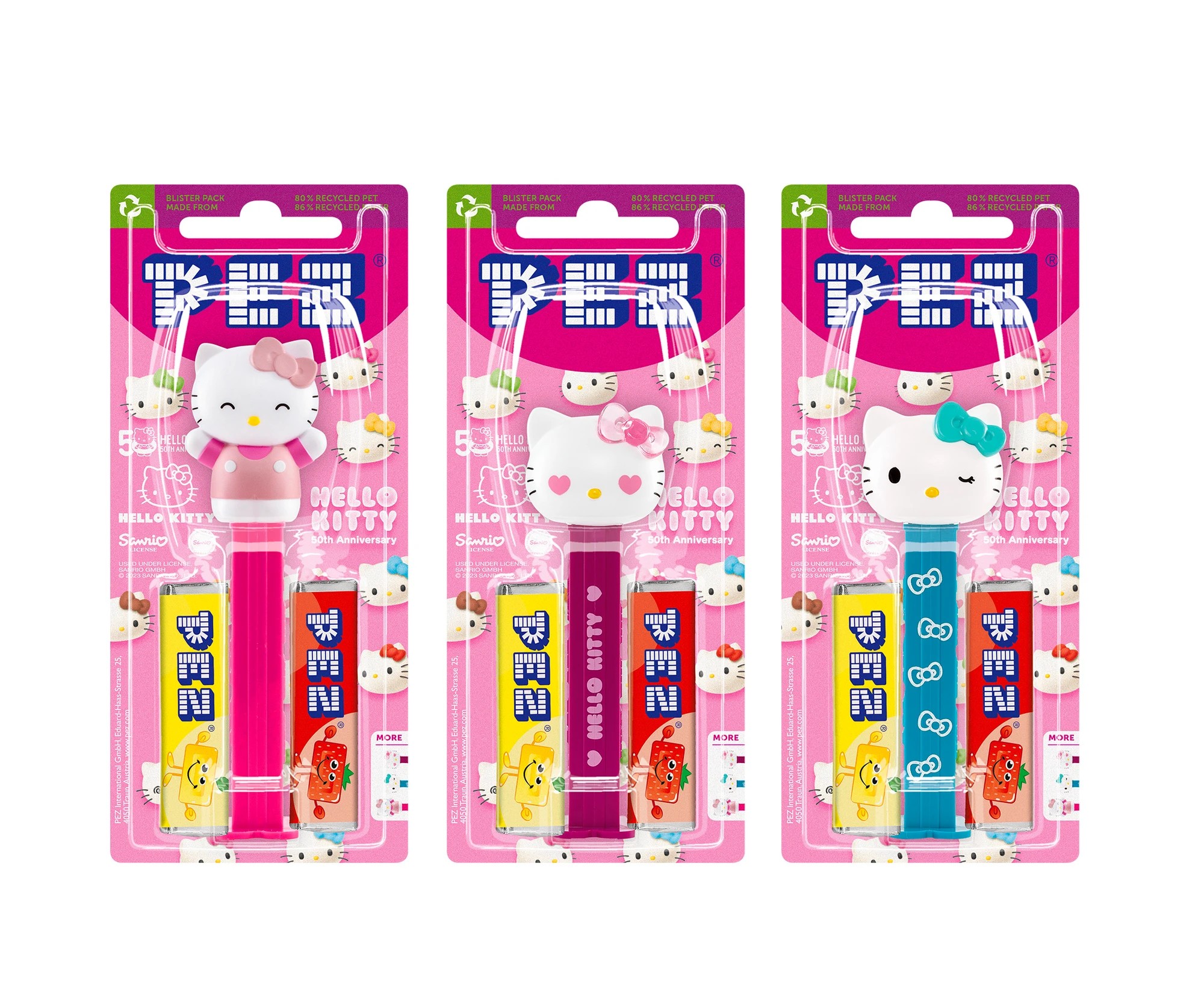 1 Hello Kitty PEZ Dispenser Blister Pack 17g - Assorted