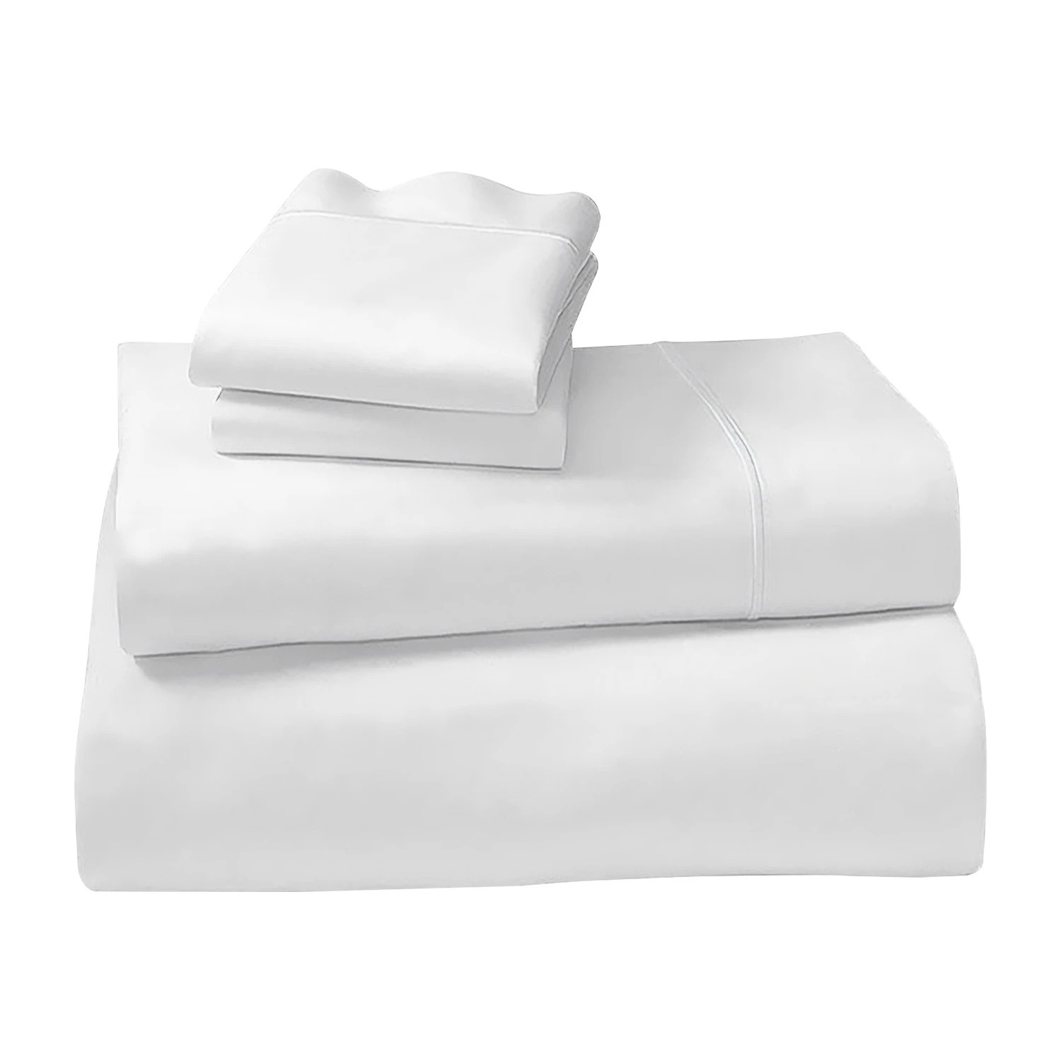 2 4pc 1000 Thread Count Cotton Rich King Bed Sheet Gift Pack Cvc Microfibre Blend In White
 - King Bed, 2 of 8