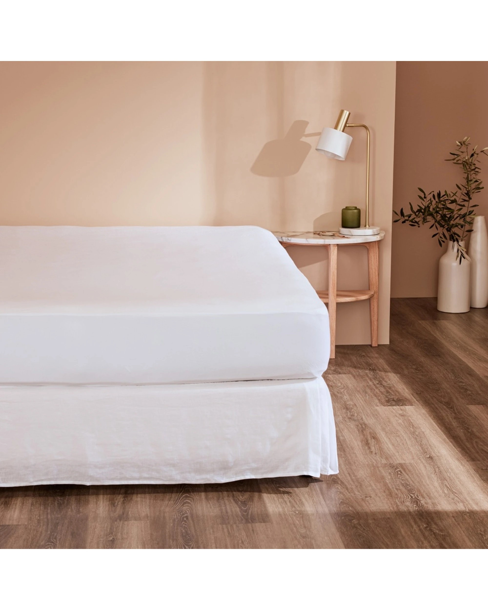 1 Bedding co Bamboo Breathable Waterproof Mattress Protector - King Bed - White, 1 of 5