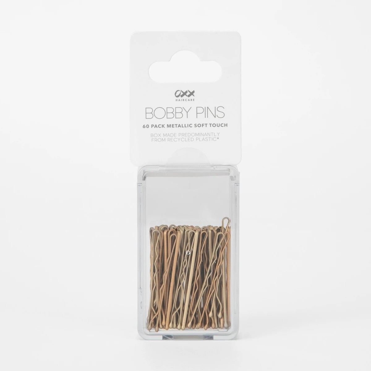 3 60 Pack OXX Haircare Metallic Soft Touch Bobby Pins, 3 of 4