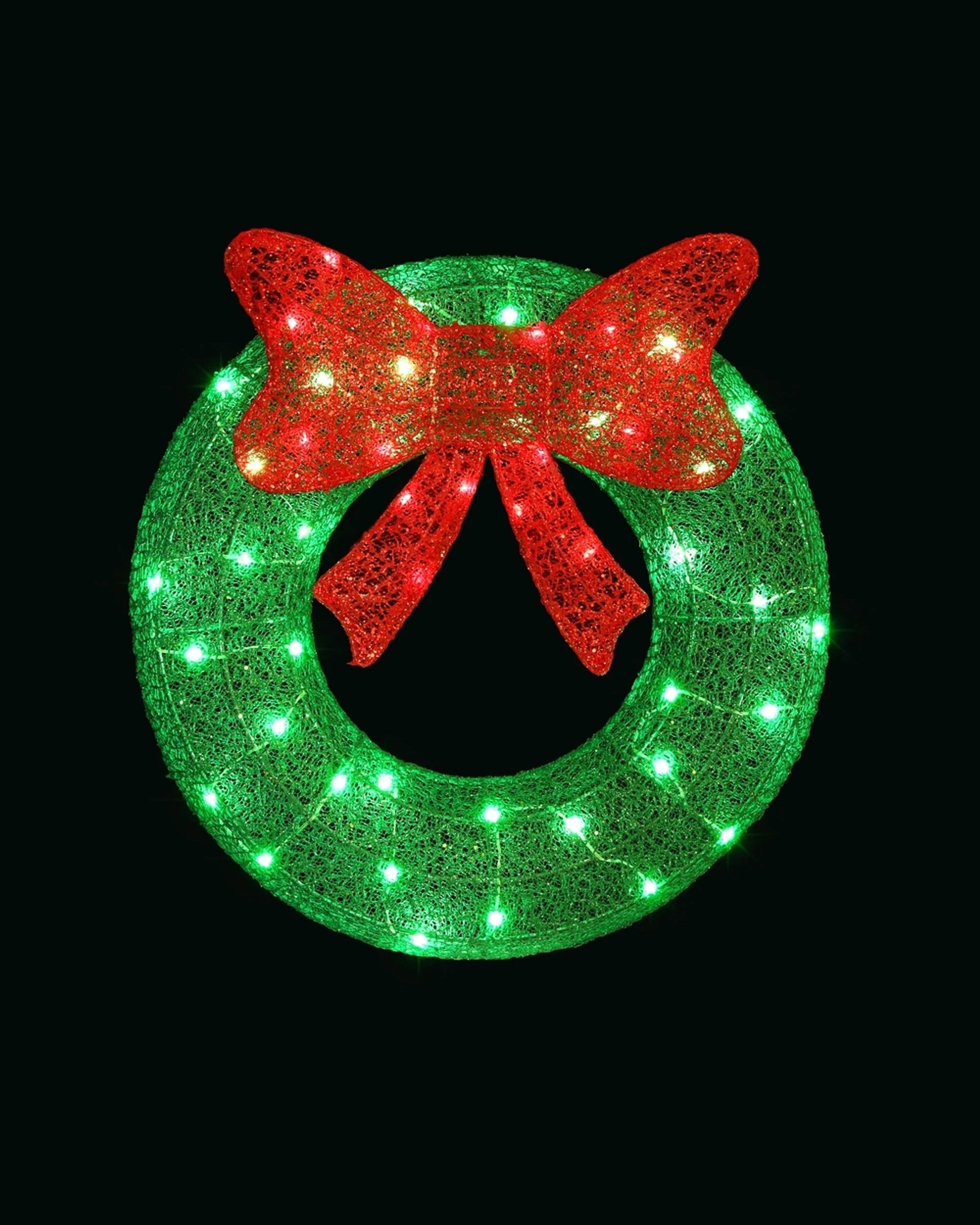 1 Jingle Jollys Christmas Lights 60cm Motif 50 Led Solar Wreath Xmas Decorations
 - White, 1 of 3