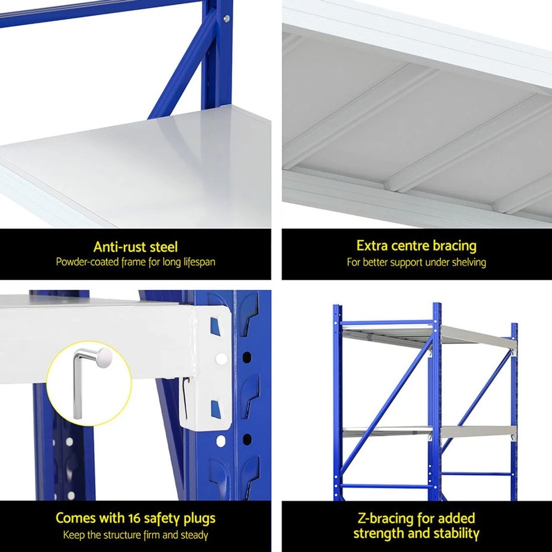 4 Giantz 4Mx2M Garage Shelving Warehouse Rack - Multi, 4 of 4