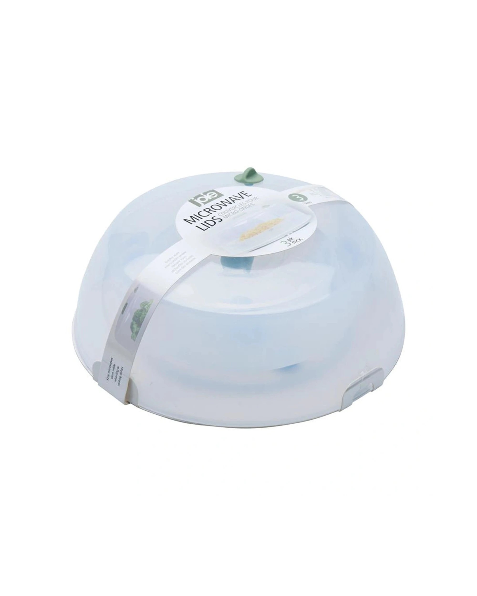 1 Joie 3pc Microwave Lids Vented Kitchen Dishwasher Microwave Safe 20cm 24cm 29cm Set, 1 of 1