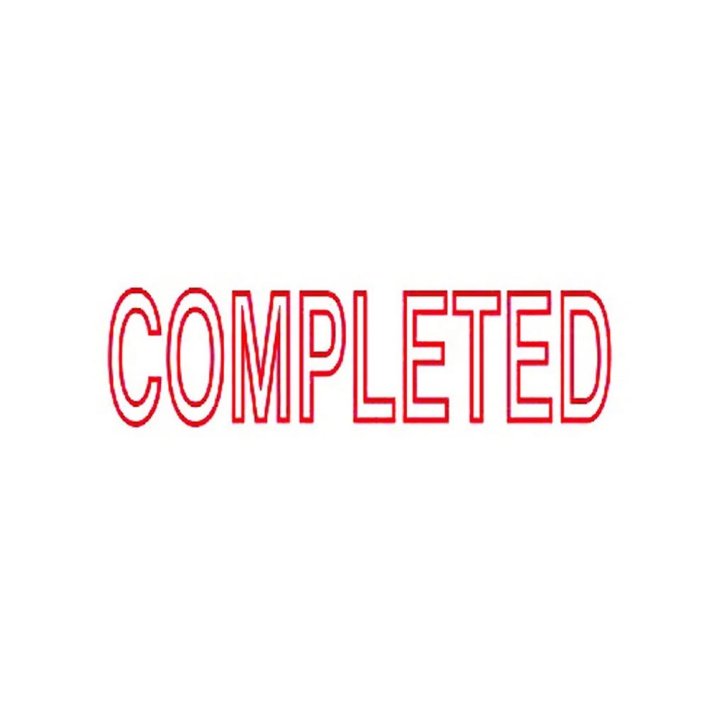 1 Deskmate Pre-Inked Office Stamps Completed Red, 1 of 1