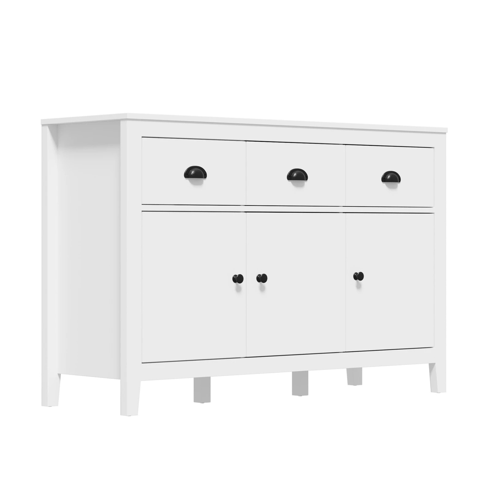6 Oikiture Buffet Sideboard Cupboard
 - White, 6 of 10