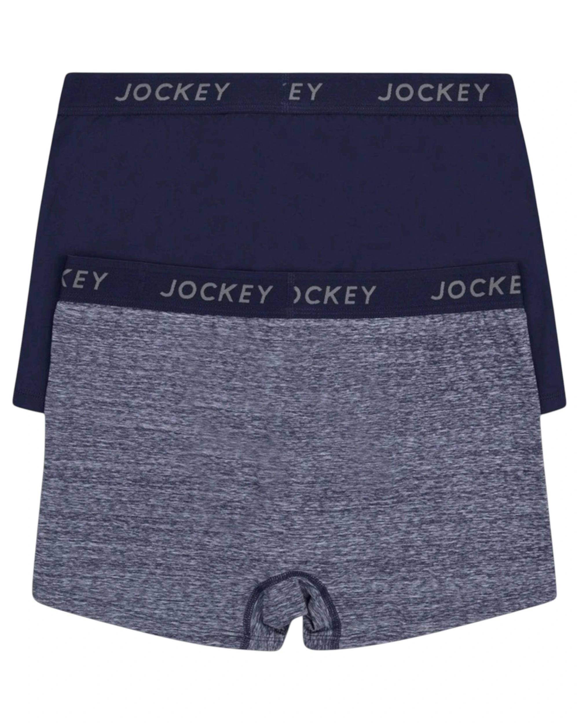 2 Jockey 2 Pack Mens Comfort Classics Microfibre Trunks Underwear NAVY MARLE, 2 of 7