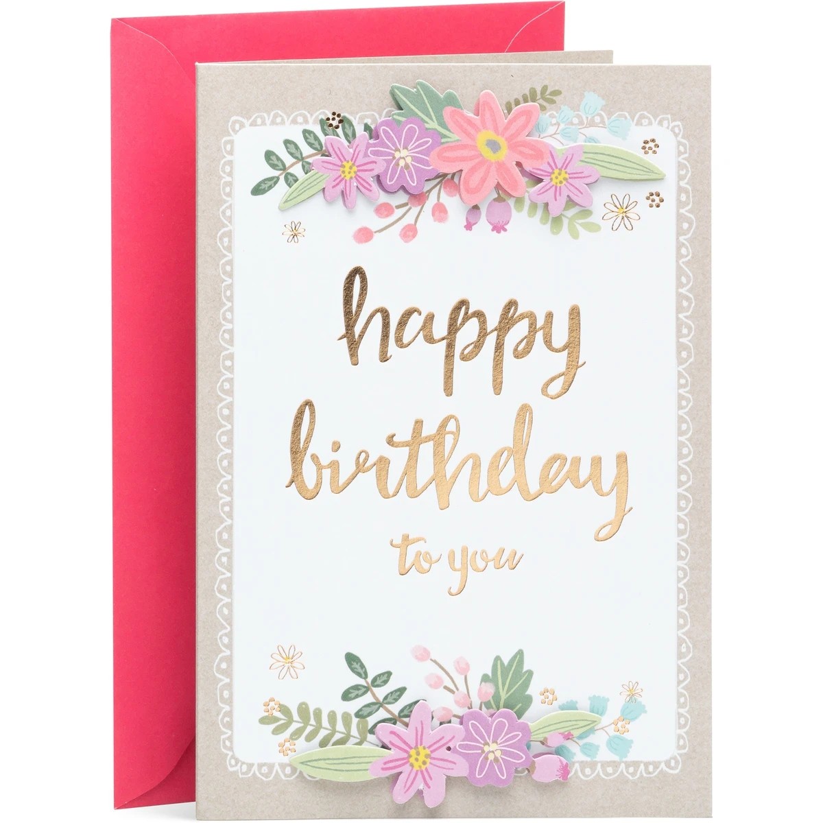1 Hallmark Birthday Card for Her - Floral Pop-out, 1 of 3