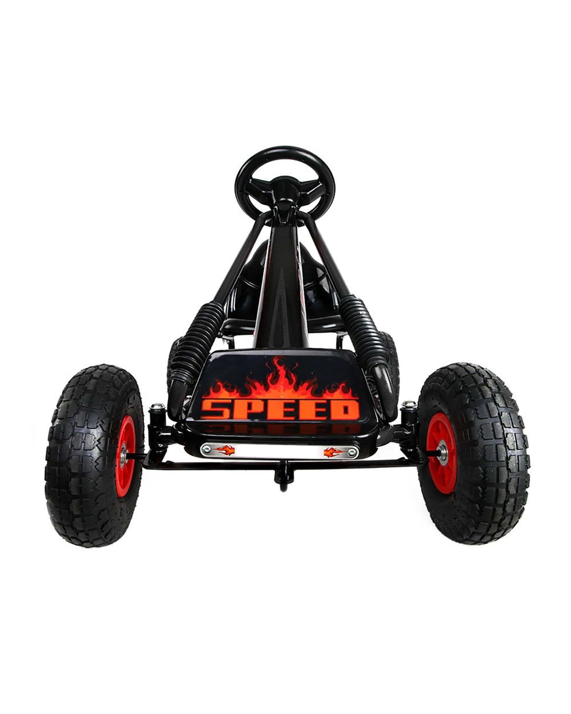 3 Rigo Kids Pedal Go Kart Ride On Toys Racing Car Rubber Tyre - Black, 3 of 5