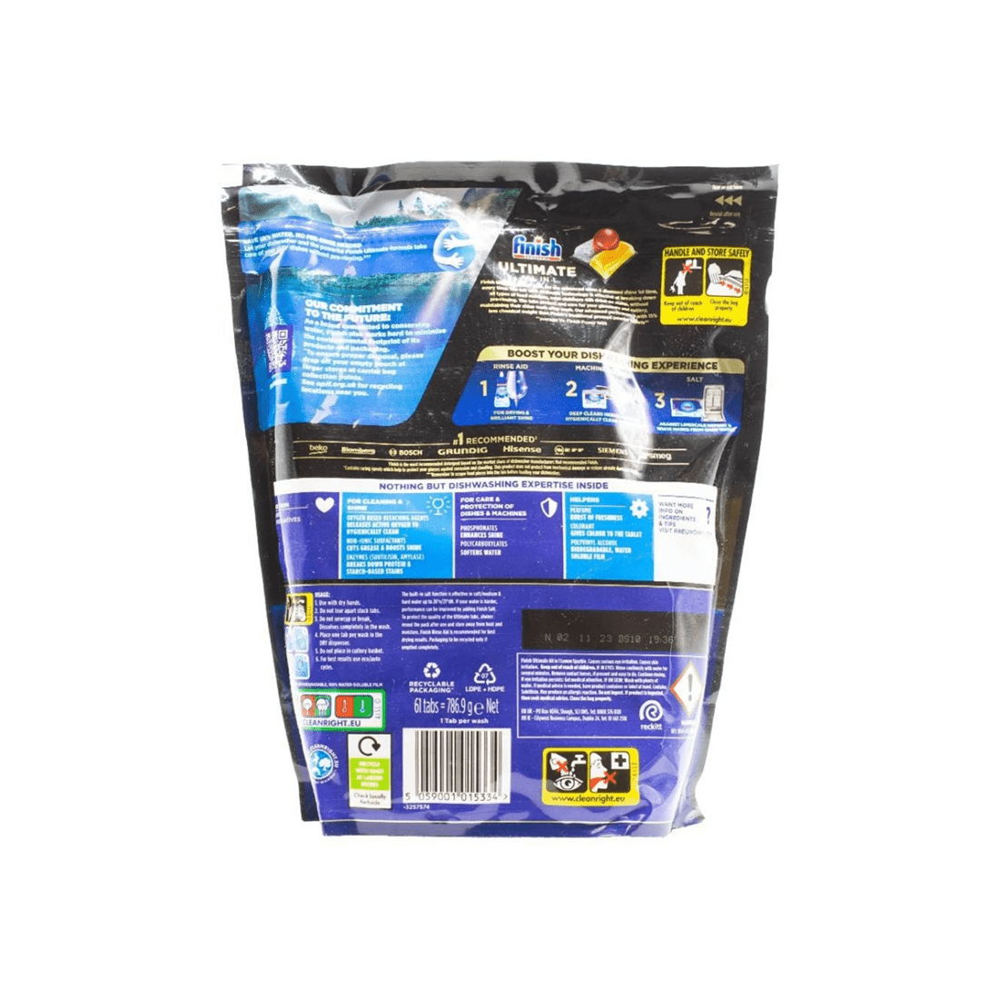 3 Finish 122pc Finish Ultimate All-In-1 Dishwasher Tablets Lemon Sparkle, 3 of 3