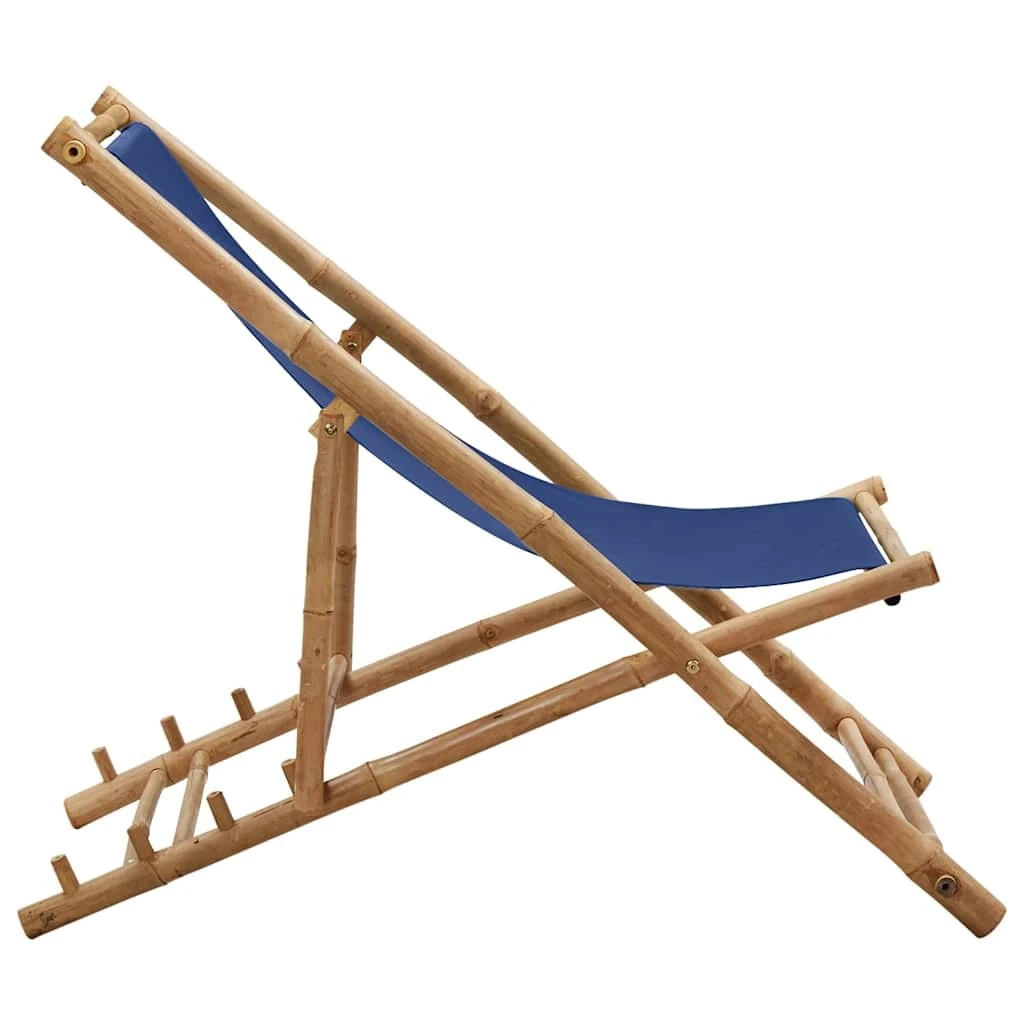 3 vidaXL Deck chair Foldable - Blue, 3 of 9