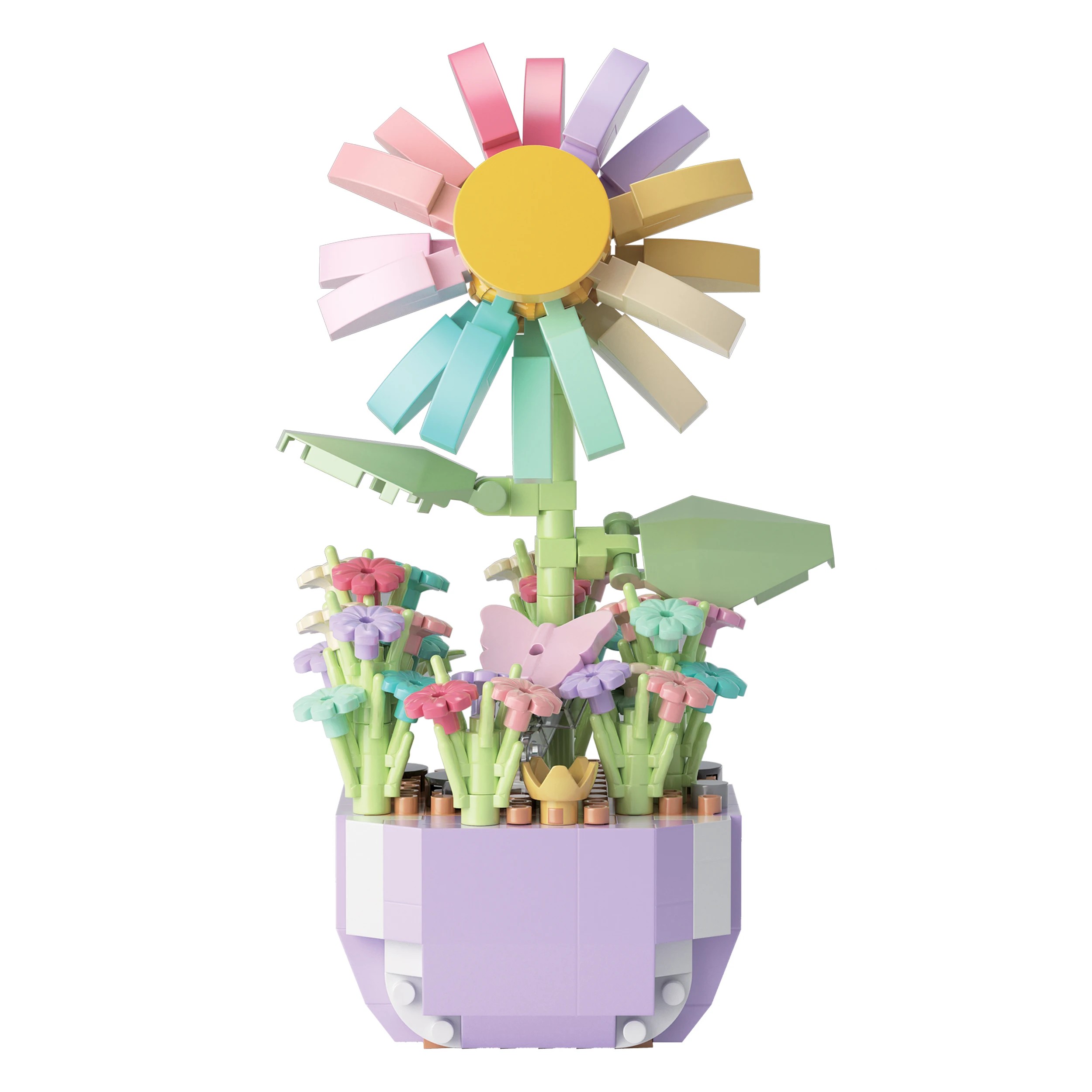 2 Mini Blocks Flower Series: Mini Flower Pot Playset - Assorted, 2 of 6