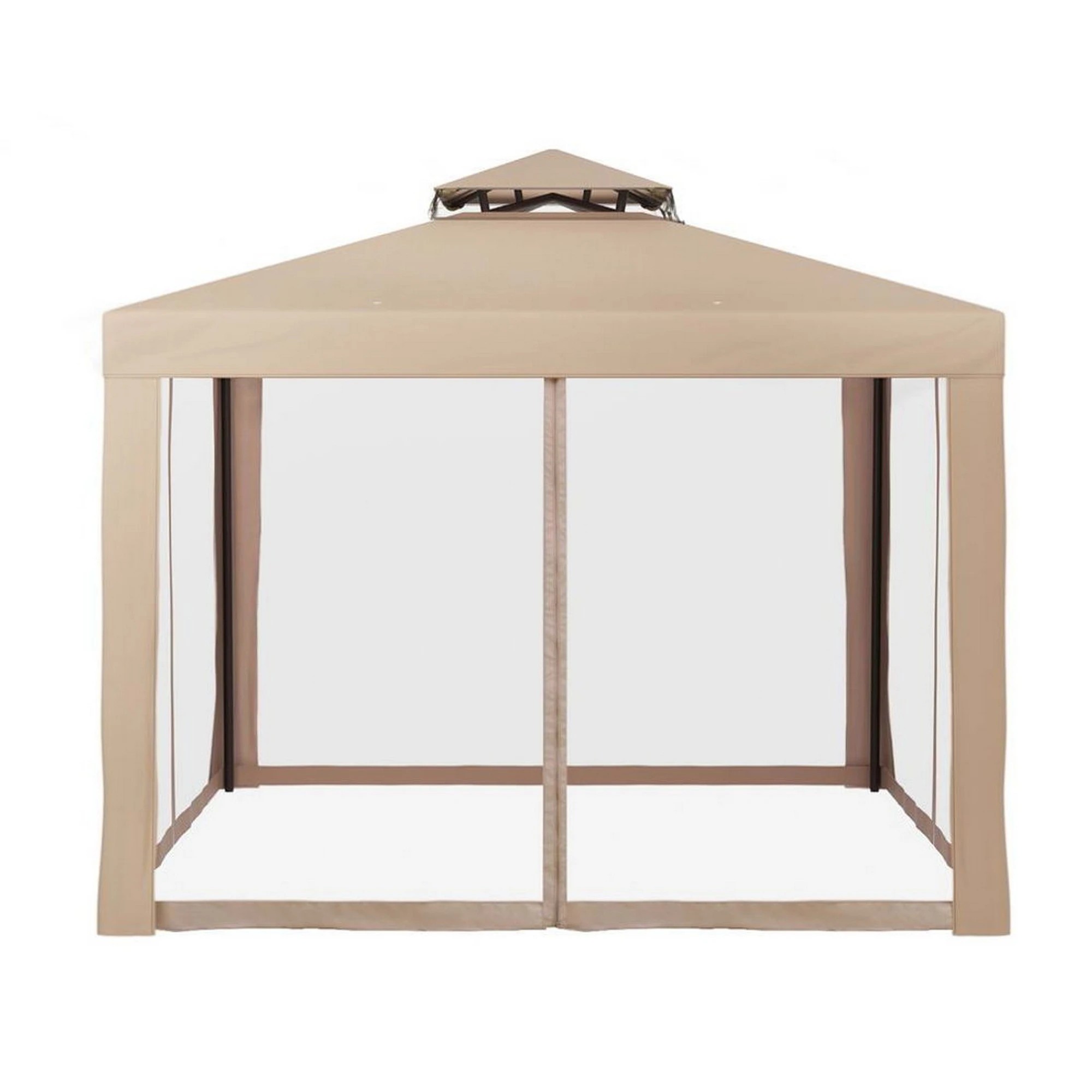 4 Instahut Gazebo Marquee 3m Outdoor Event Tent Camping Party Mesh Wall Canopy Brown - Brown, 4 of 7