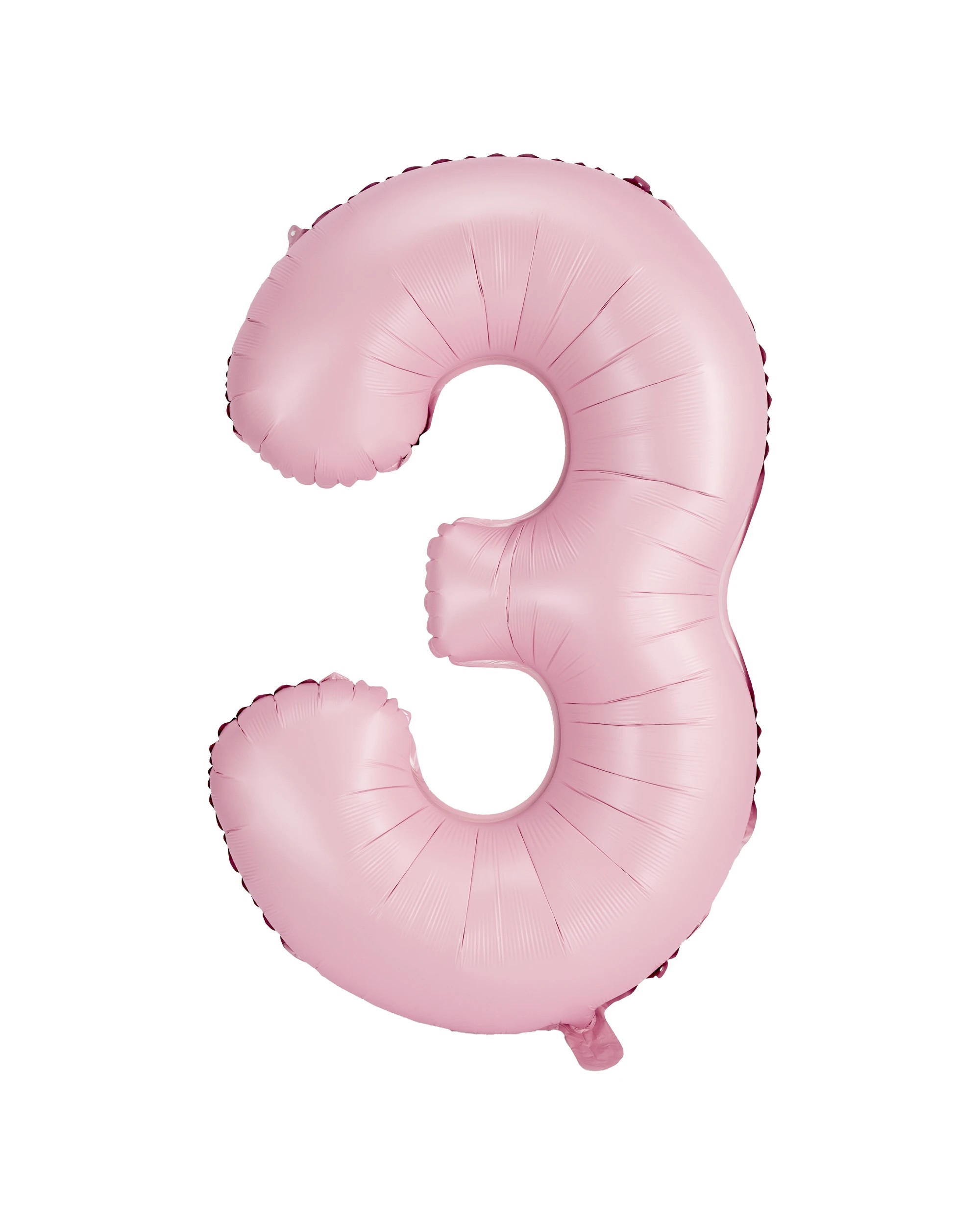 1 Giant Matte Pink Number 3 Foil Balloon, 1 of 5