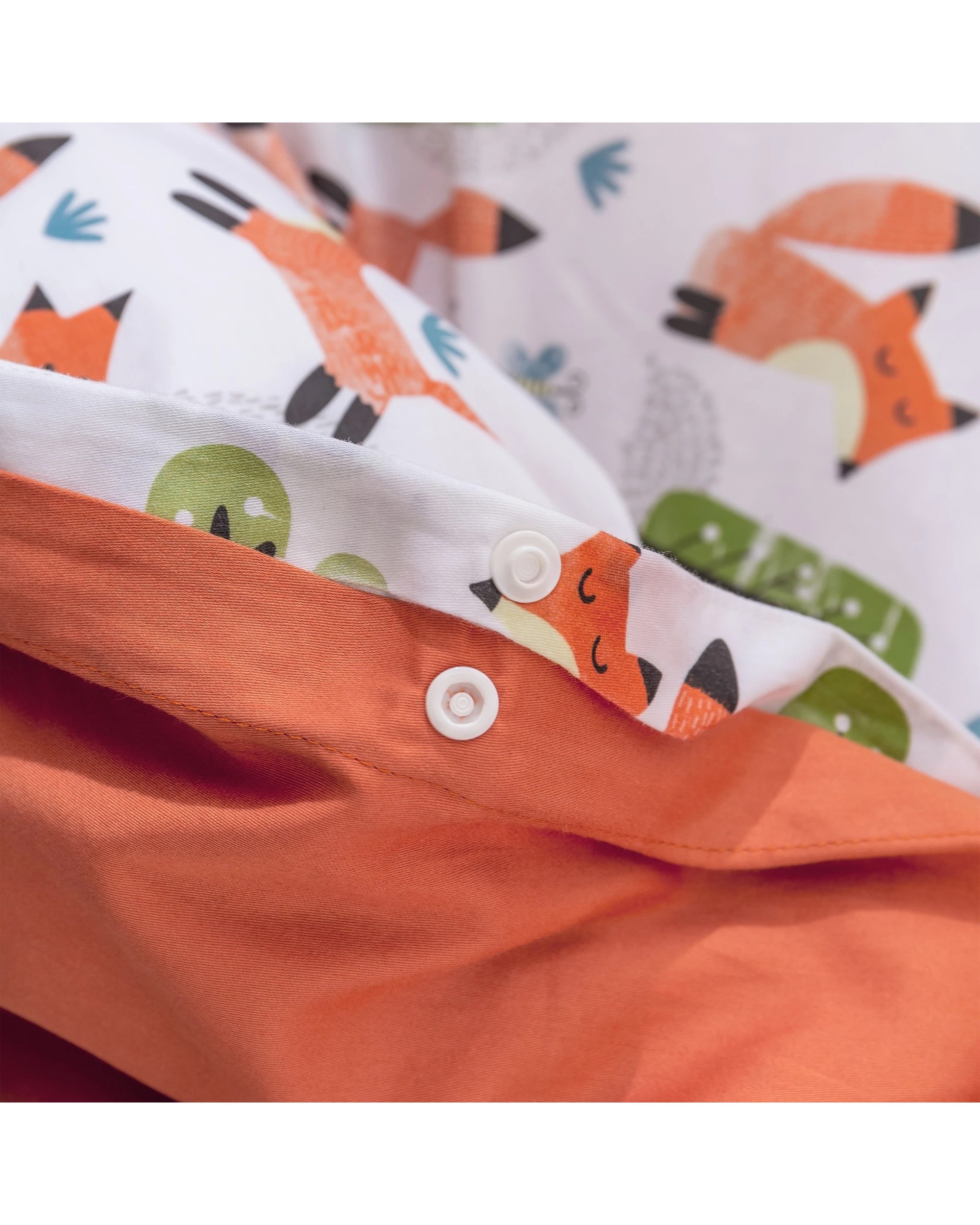 5 Jack & Ava Quilt Cover Set Shy Fox - Double Bed - Animal Print, 5 of 9