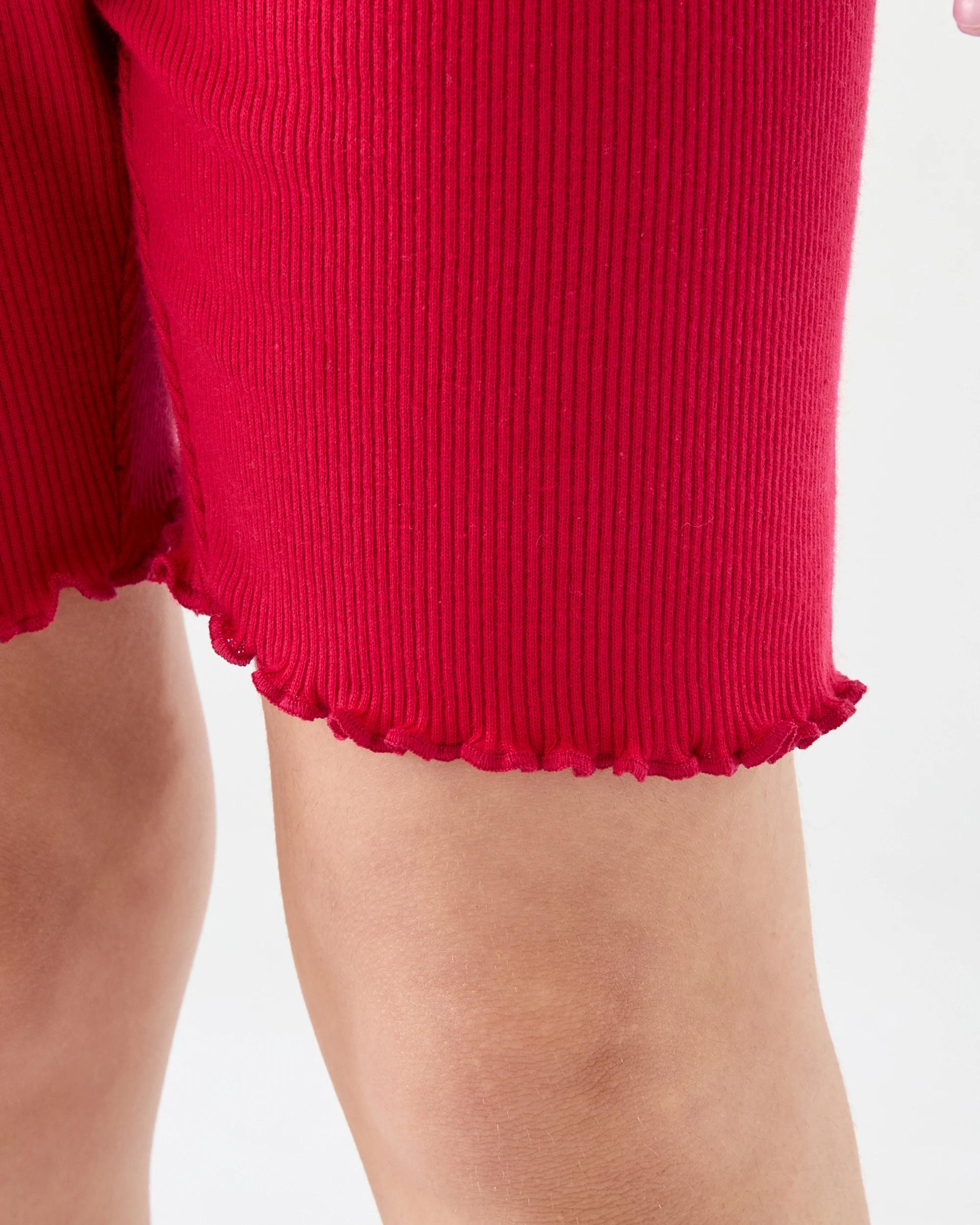 4 Printed Rib Bike Shorts Lolli Red, 4 of 6