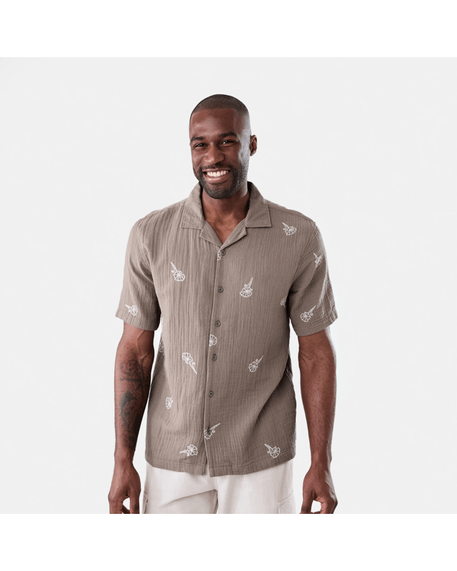 Short Sleeve Double Cloth Print S