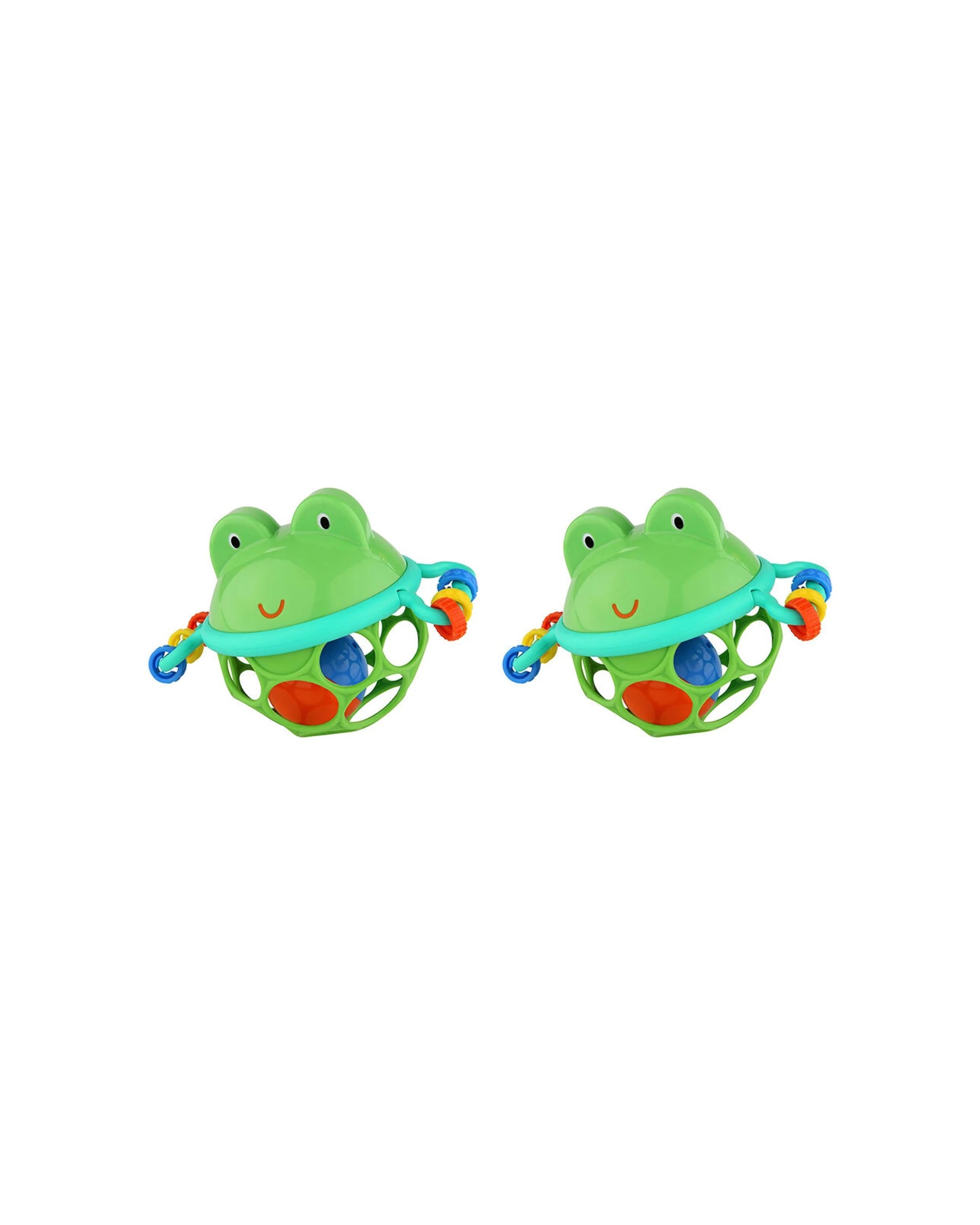 1 Bright Starts Oball Jingle And Shake Pal Frog 2 Pack Baby Rattle 0m Plus - Multi, 1 of 7