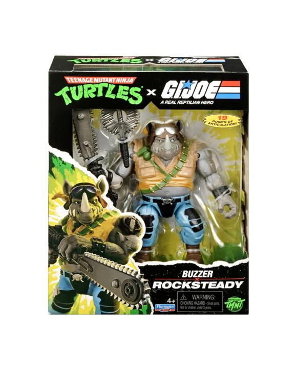 Teenage Mutant Ninja Turtles x G.I. Joe Buzzer x Rocksteady Action Figure