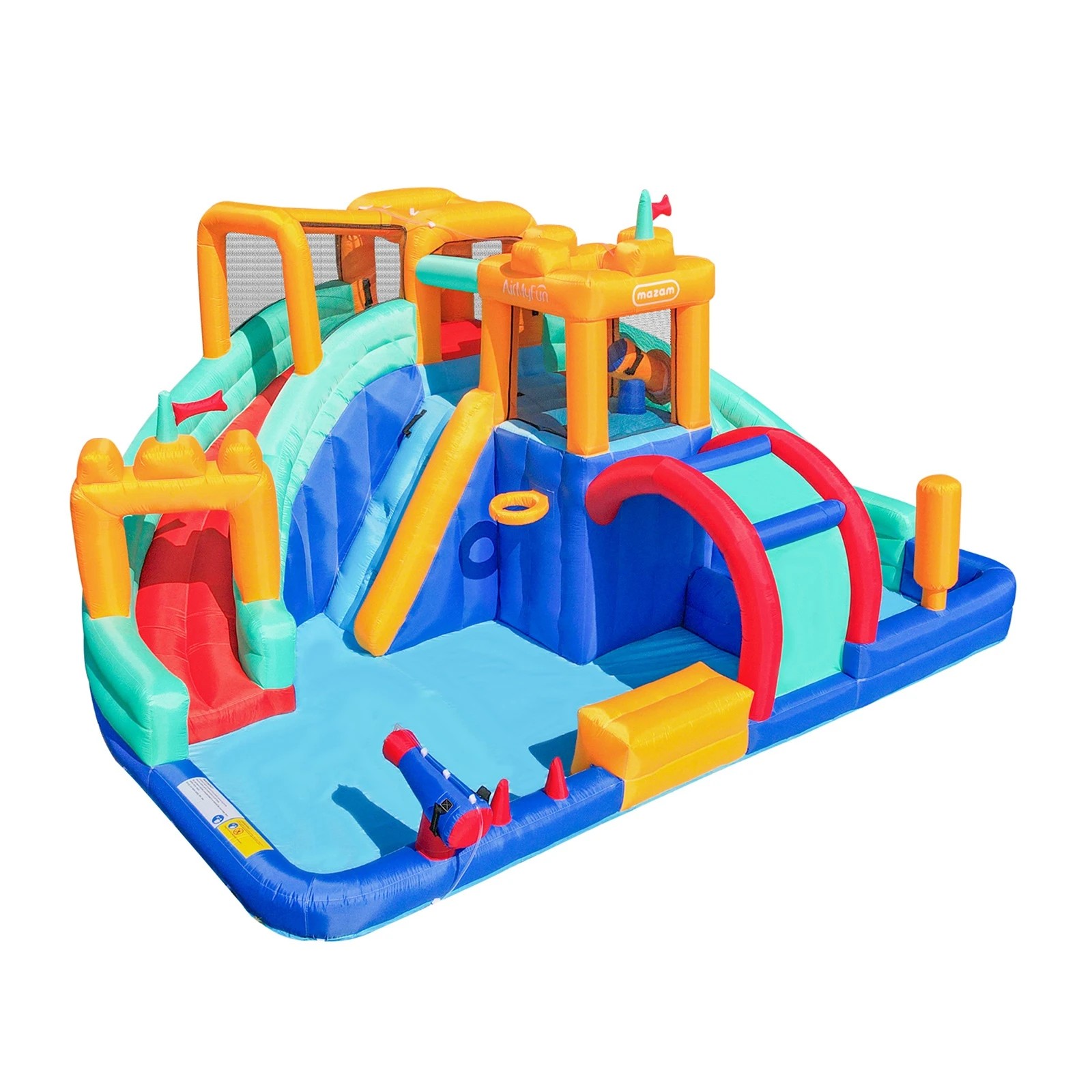 1 Airmyfun Inflatable Water Slide Park Bouncy Castle Play Centre - Multi, 1 of 9