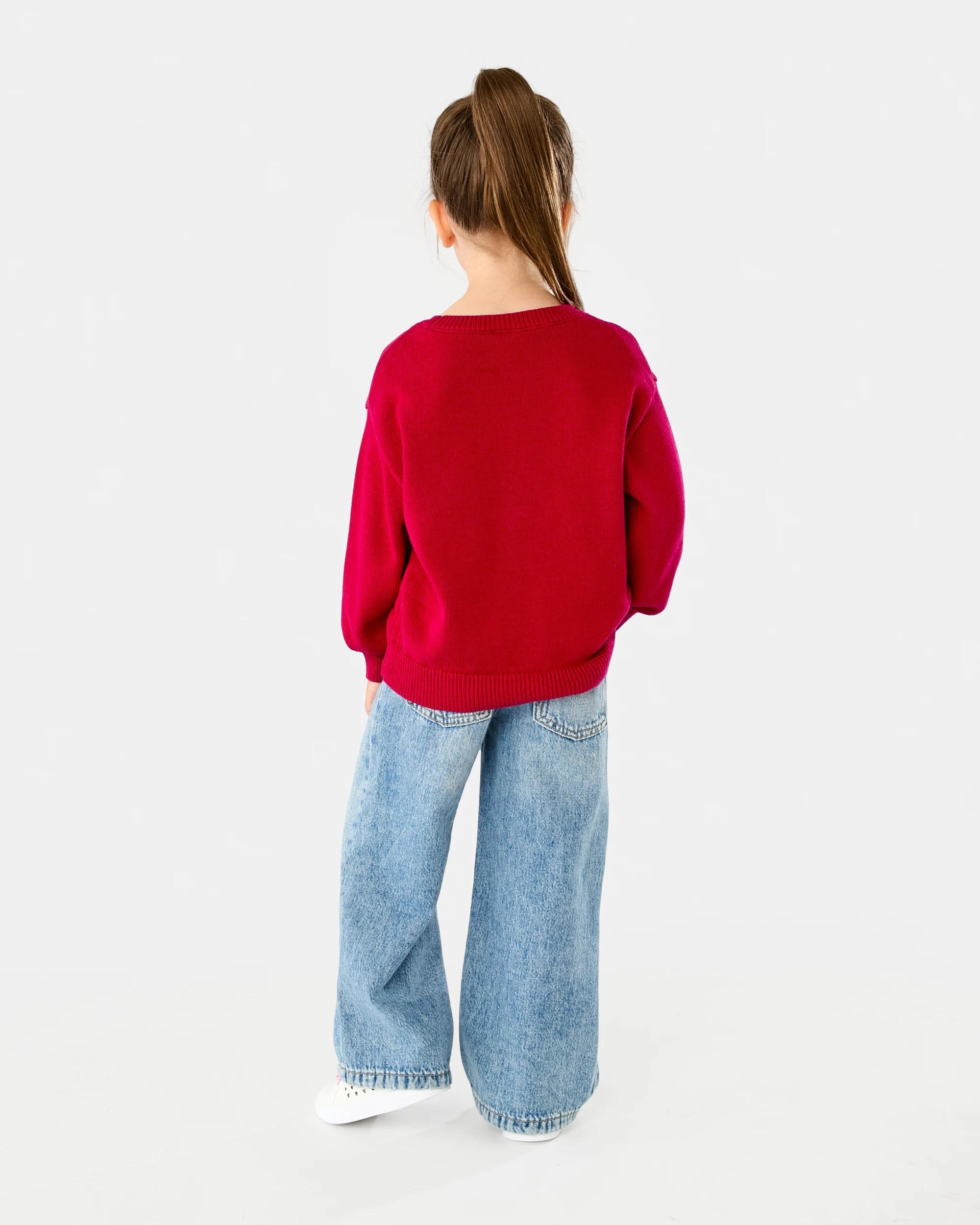 8 Jacquard Knit Jumper Red Bow, 8 of 8