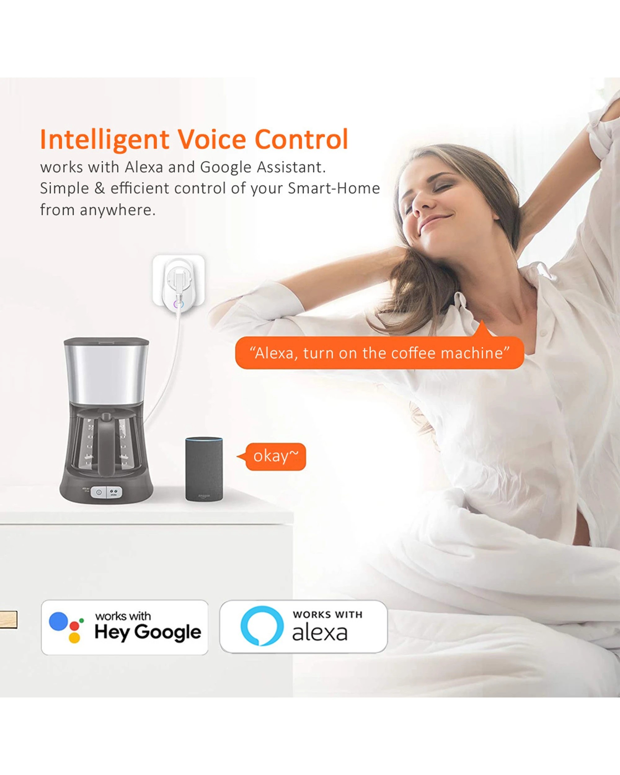 3 Sansai Smart Wifi Plug Smartphone App Remote Control iOS Android AU Socket - White, 3 of 4