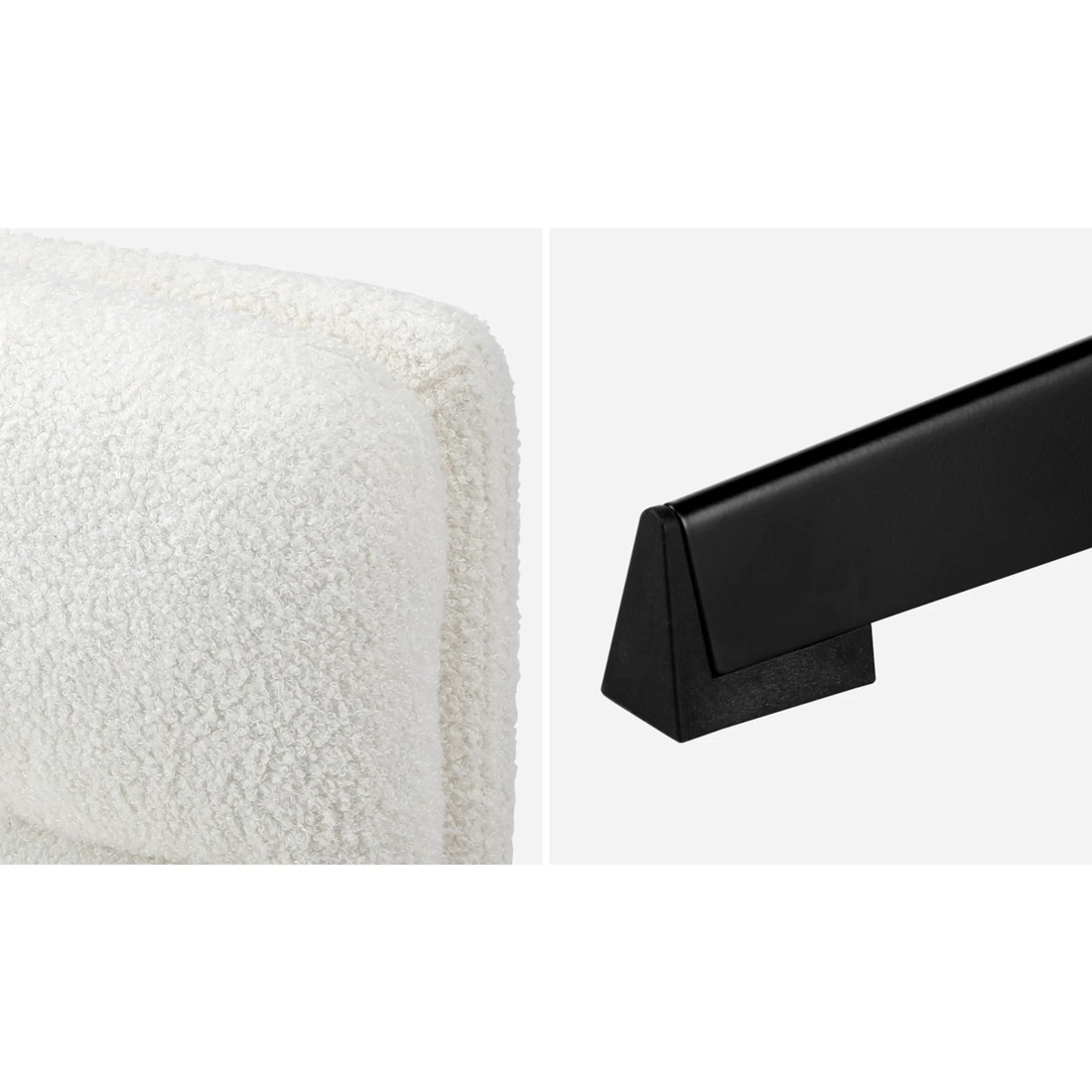 6 Oikiture Armless Office Desk Chair Boucle
 - White, 6 of 10