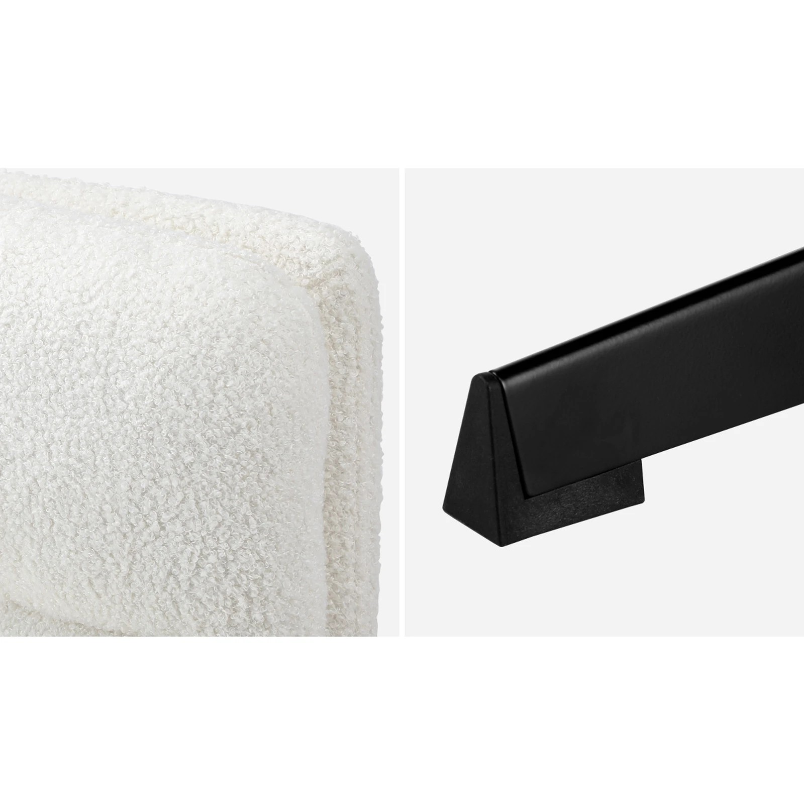 6 Oikiture Armless Office Desk Chair Boucle
 - White, 6 of 10