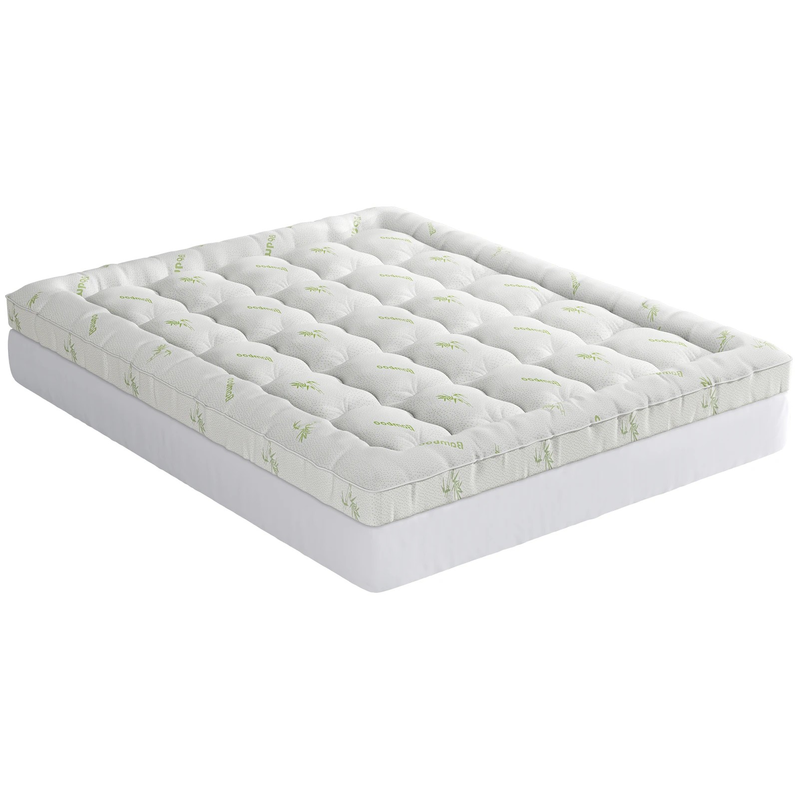 8 Starry Eucalypt Bamboo Fibre Pillowtop Mattress Topper Underlay Pad 9cm - Double Bed, 8 of 8