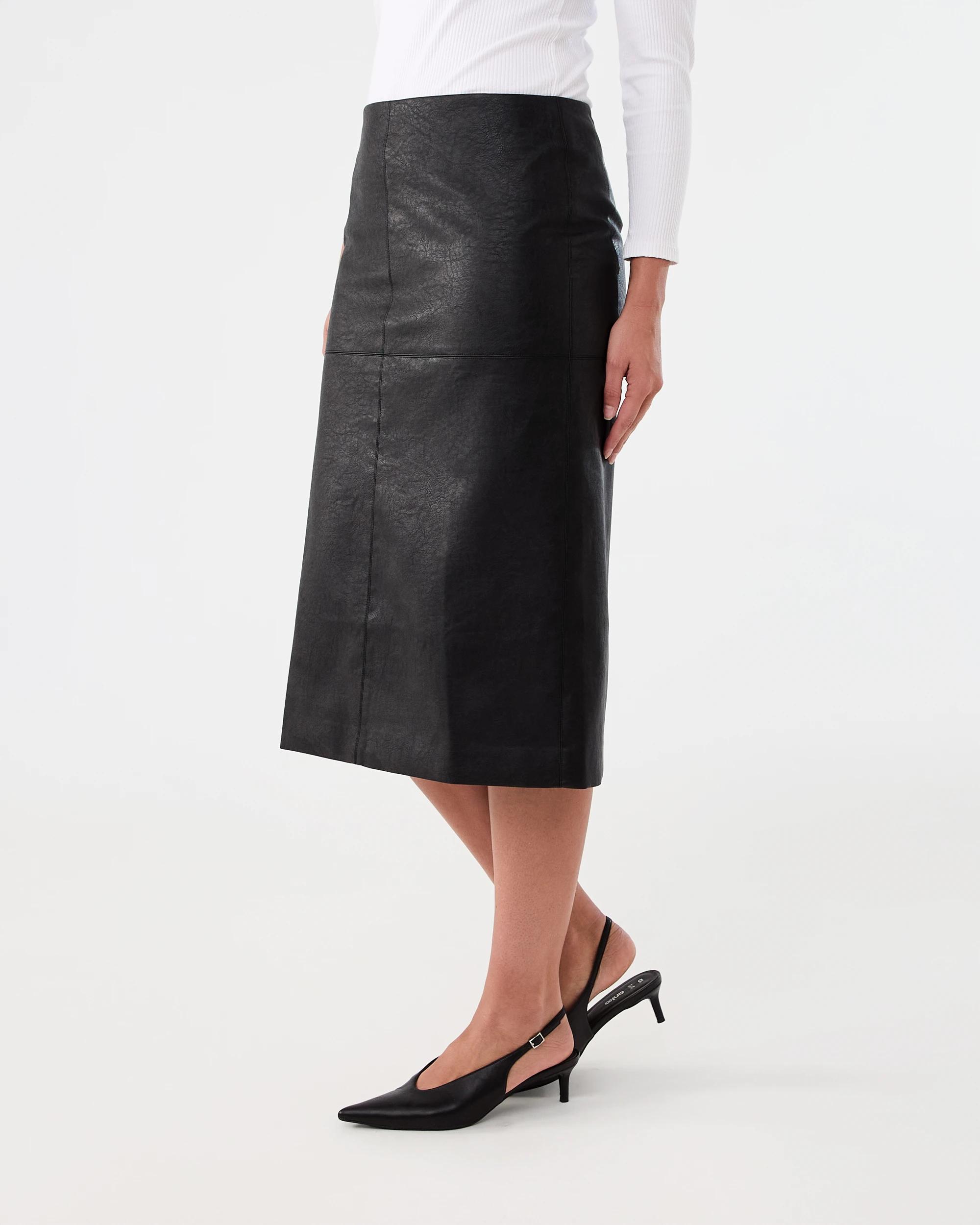 1 PU Pencil Skirt Black, 1 of 7