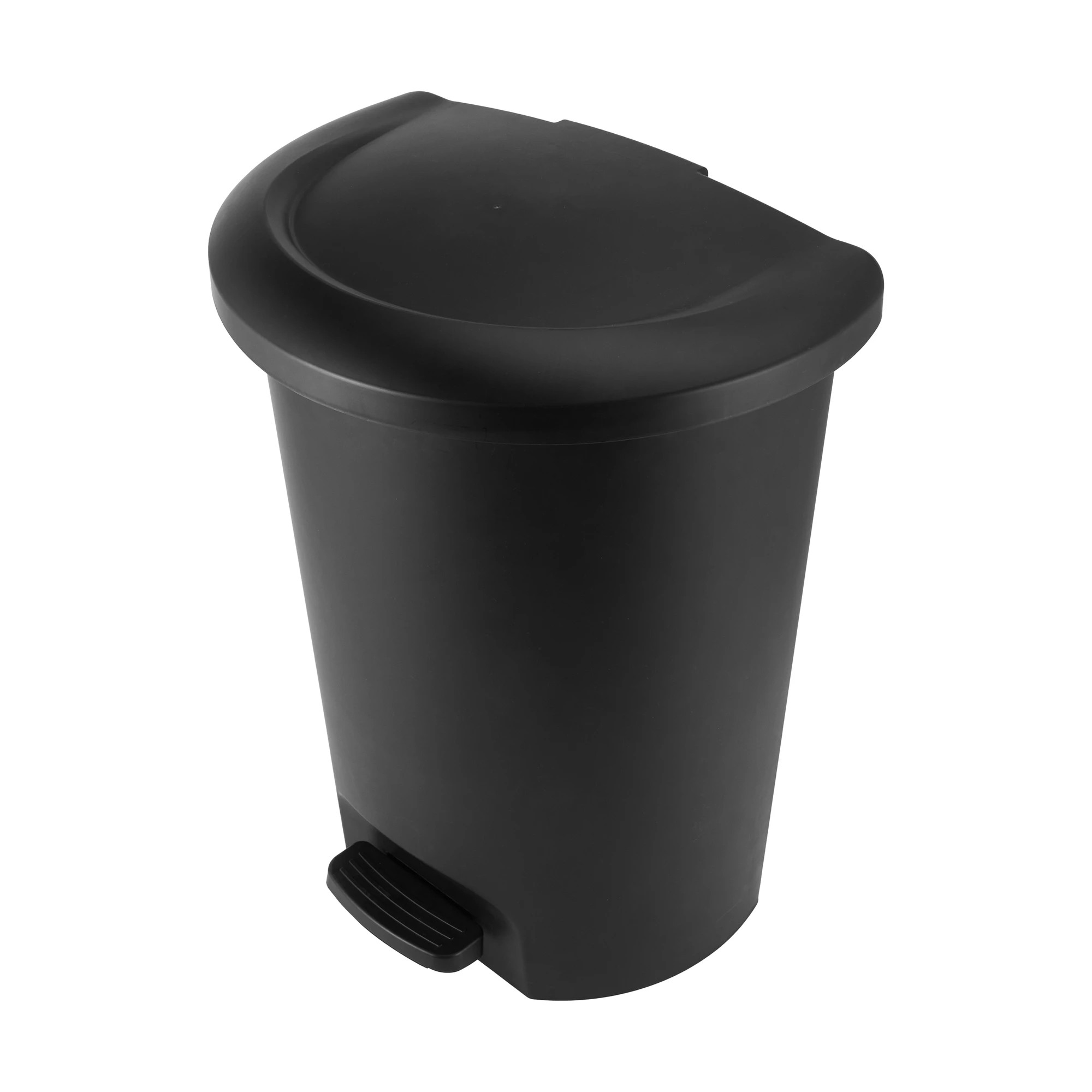 3 50L Plastic Rubbish Bin - Black, 3 of 4