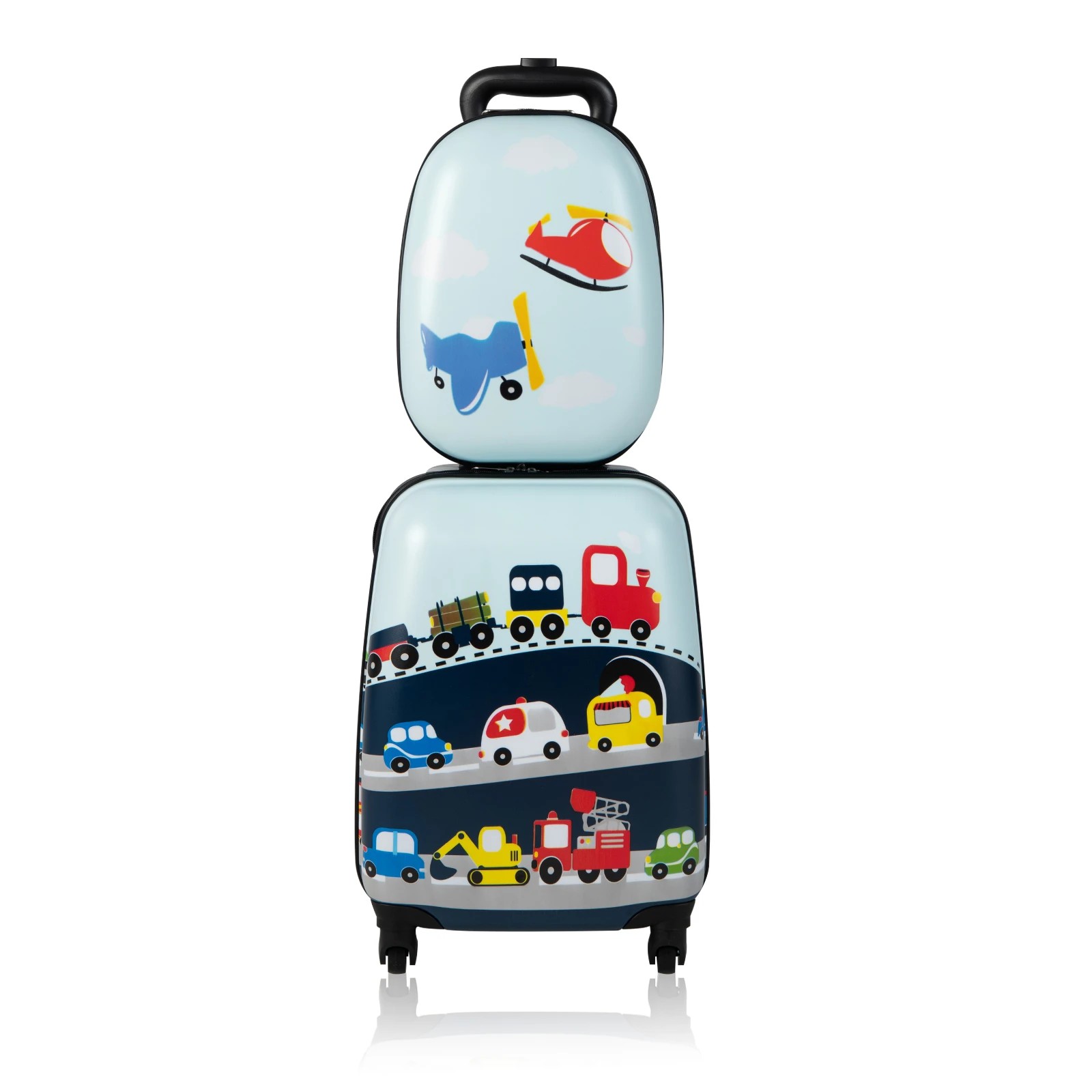 1 Costway 2PCS Luggage Set 16" & 13" Backpack Travel Suitcase - Blue, 1 of 1