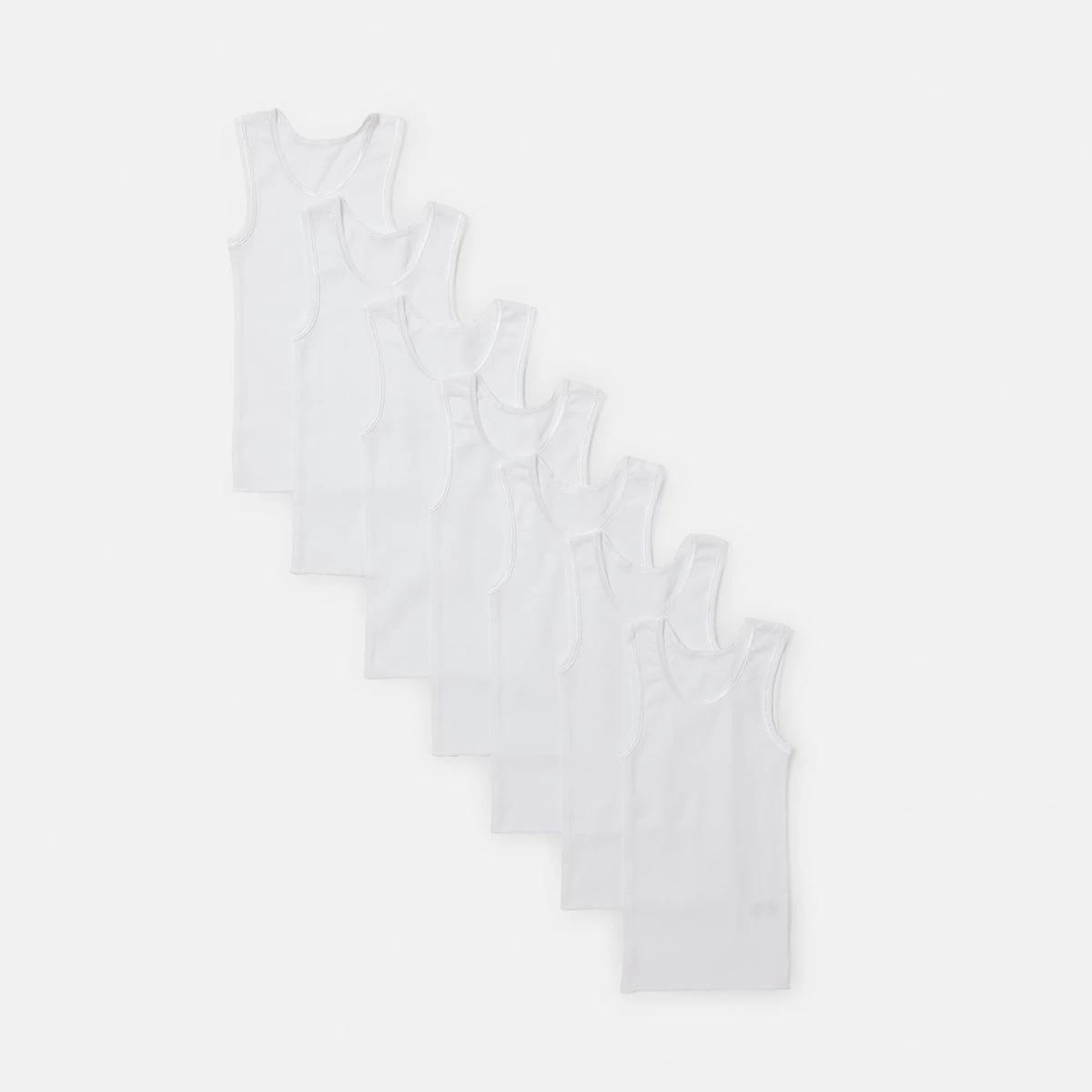 1 7 Pack Baby Singlets EXCELLENT WHITE, 1 of 3