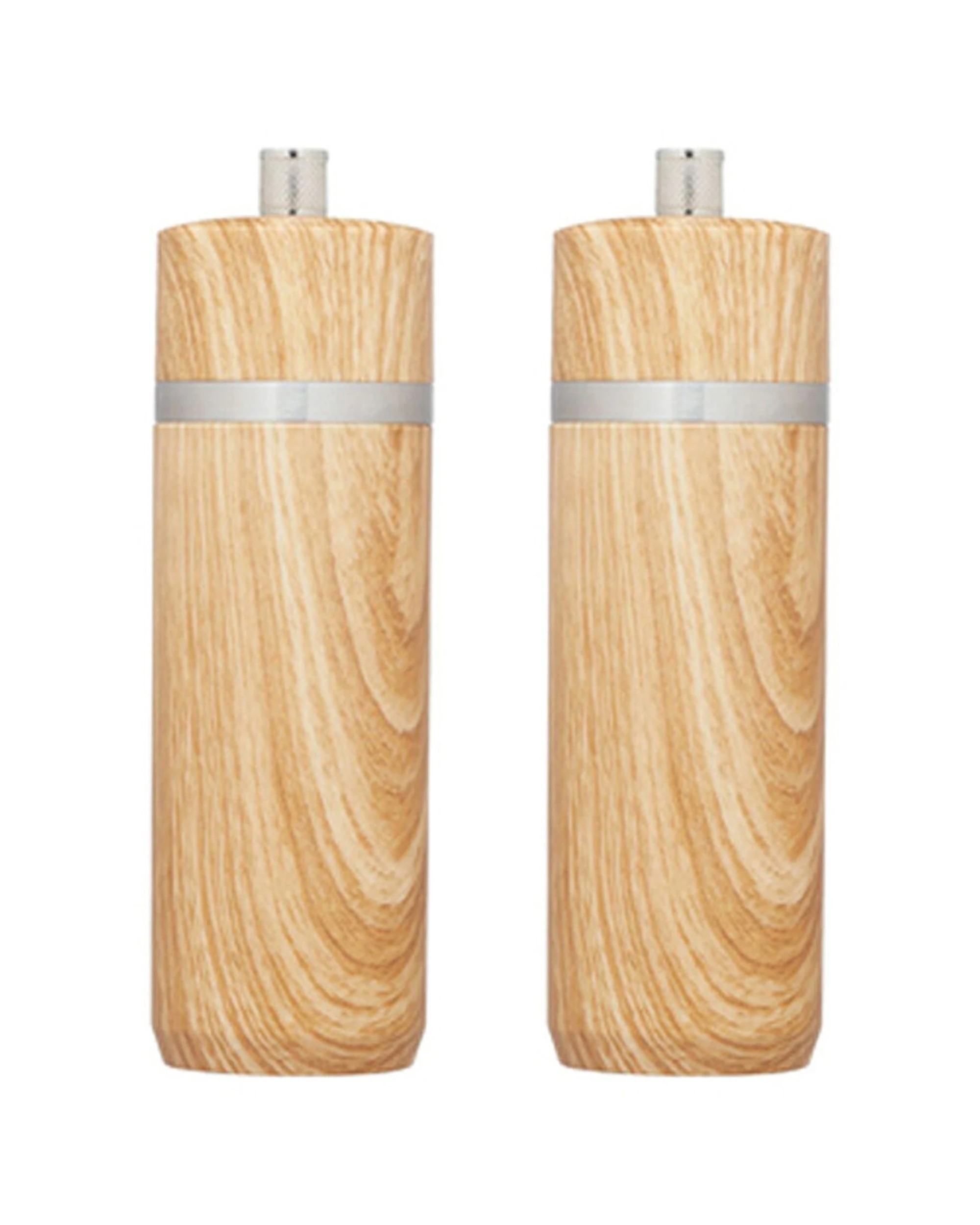 1 Mastercraft 2PK 17cm Beech Salt Pepper Mill Spice Grinder Kitchen Utensils Set - Brown, 1 of 7